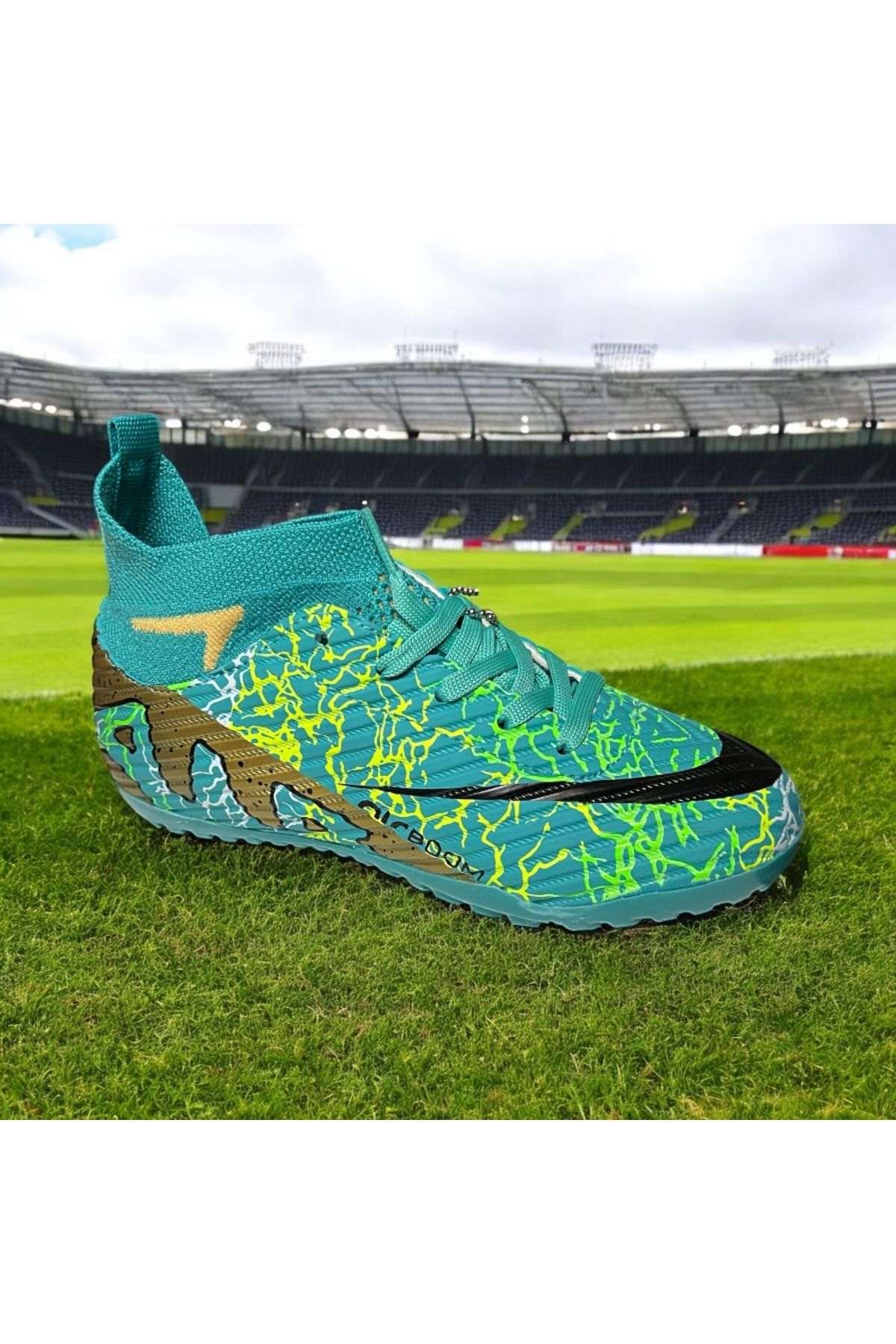 LALİGA shopping Air Laliga turkuaz altın halı saha Ayakkabısı