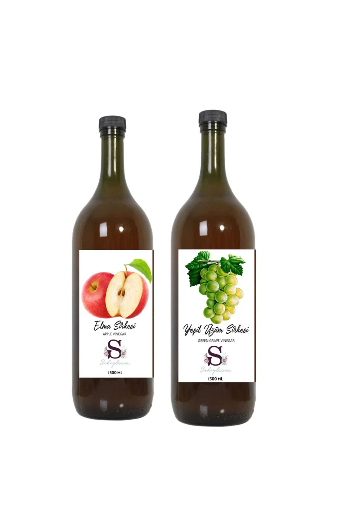 Süheylaana Doğal Elma ve Yeşil Üzüm Sirkesi 1500 ml