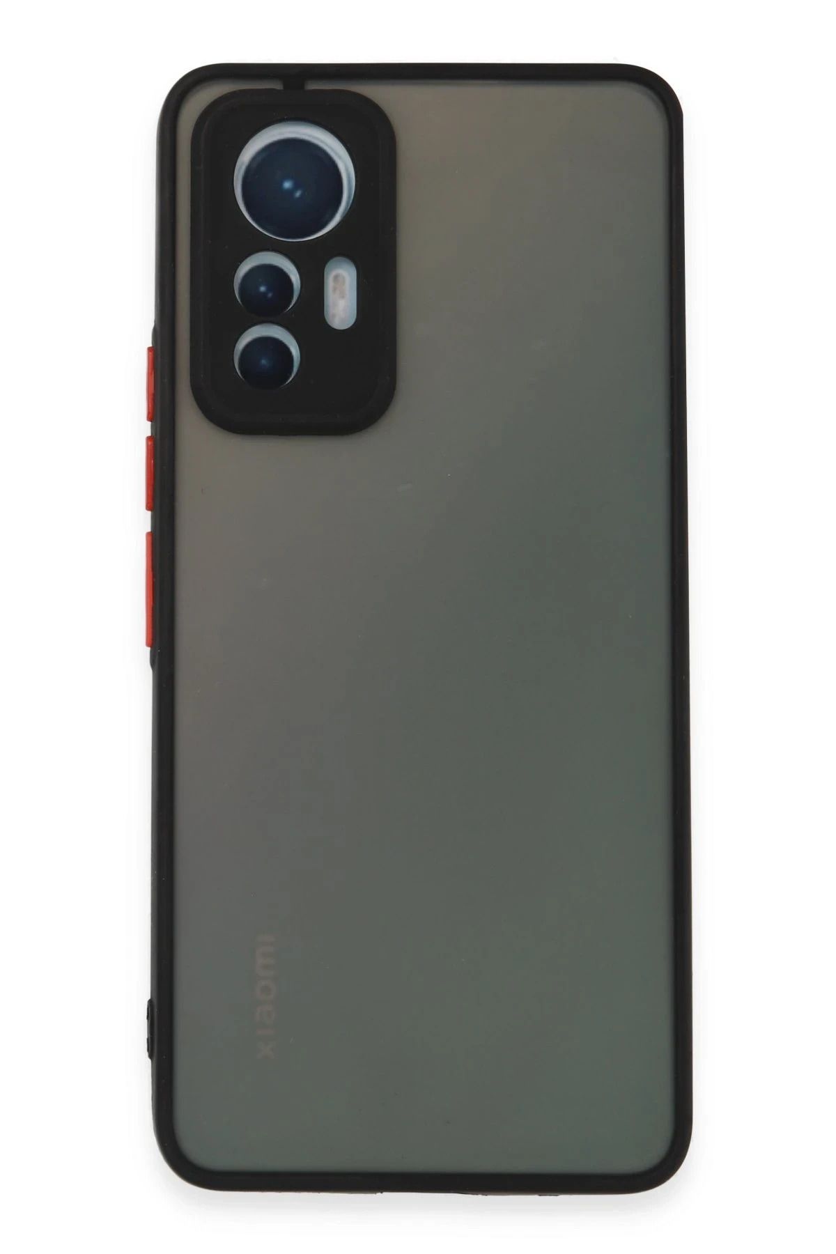 NewFace Xiaomi Mi 12 Lite Kılıf Montreal Silikon Kapak - Siyah BSTMY