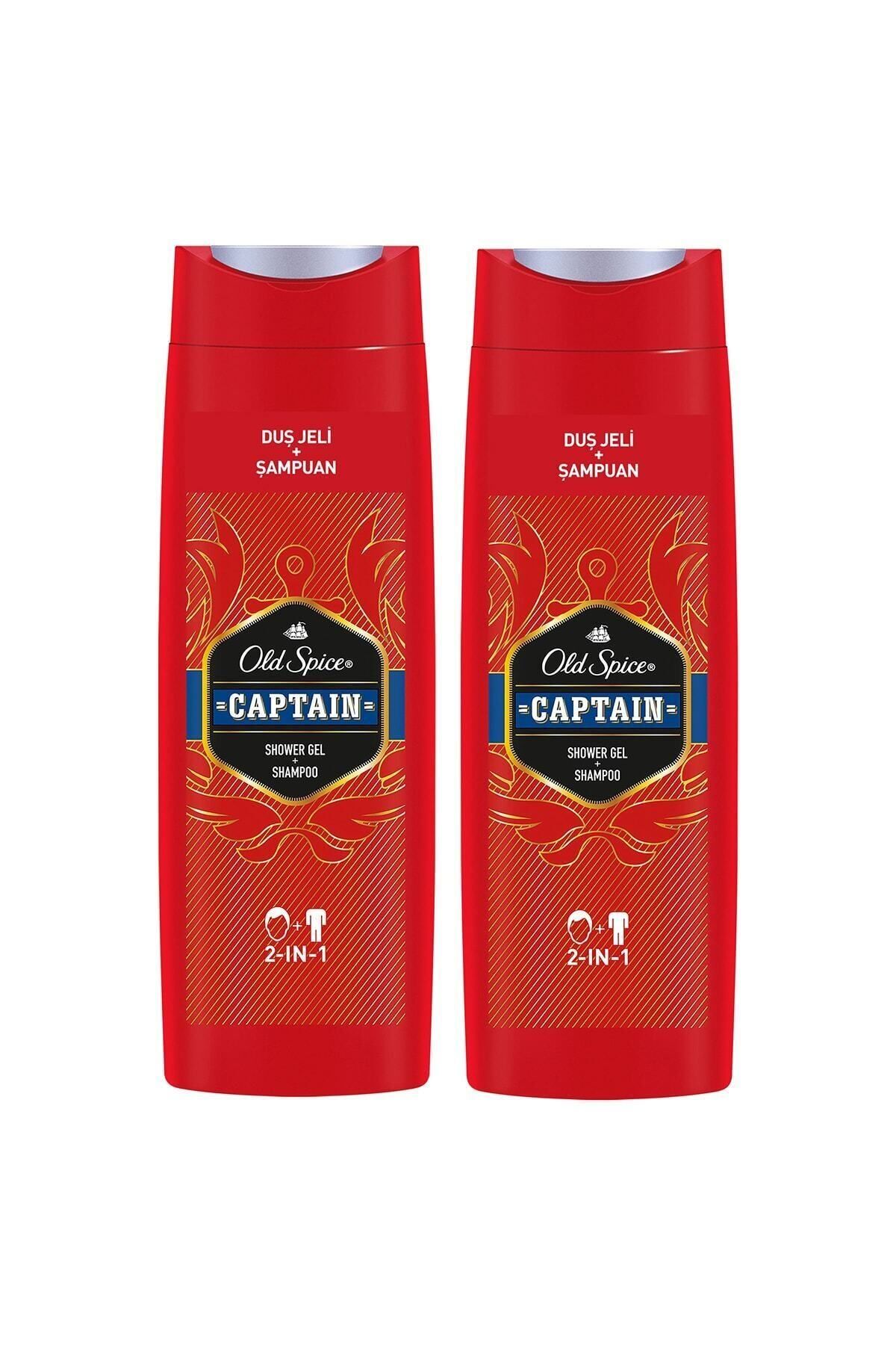Old Spice-Captain X 2 Shower Gel and Shampoo 400 ml 5