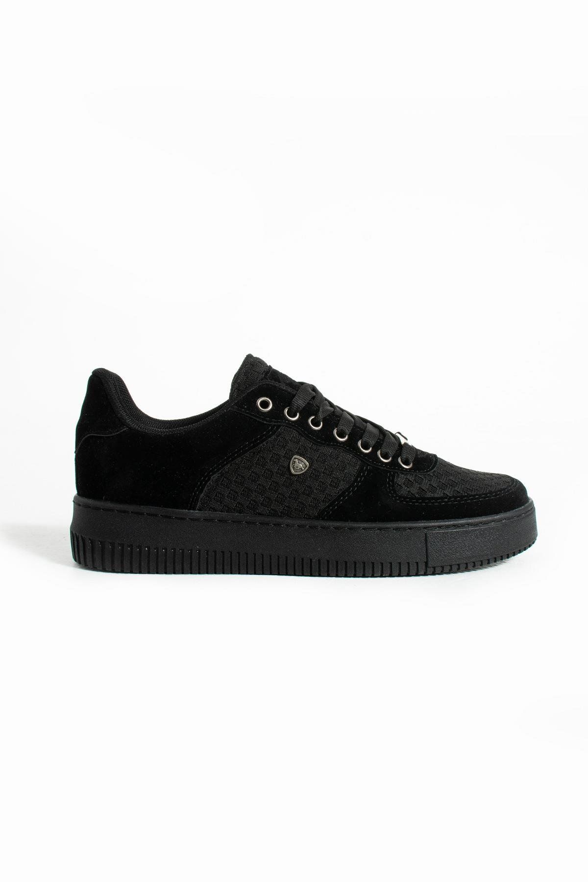 L.A Polo Siyah Renk Nefes Alabilen Kumaş Erkek Sneaker