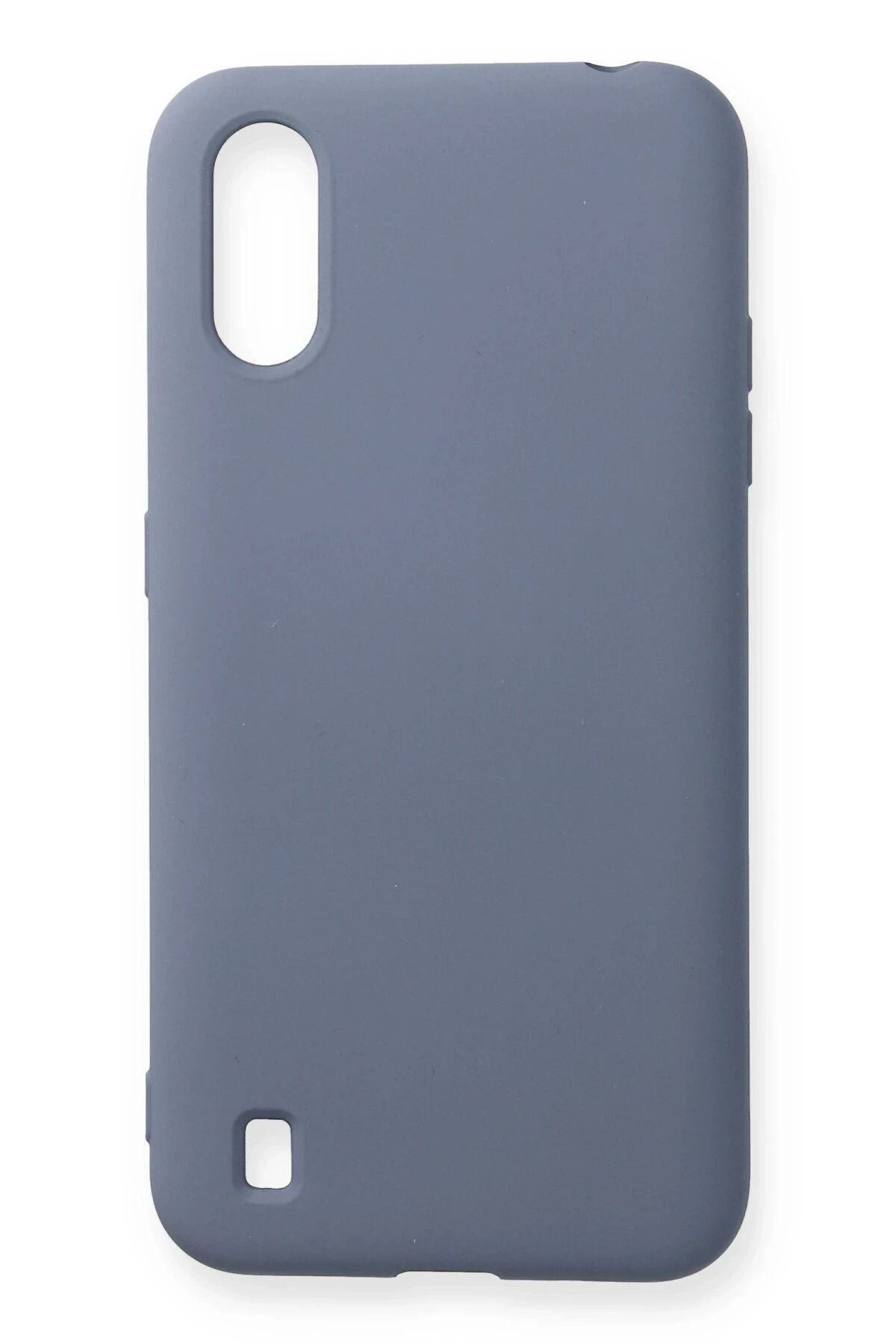 NewFace Galaxy A01 Kılıf Nano içi Kadife Silikon - Gri FERRG