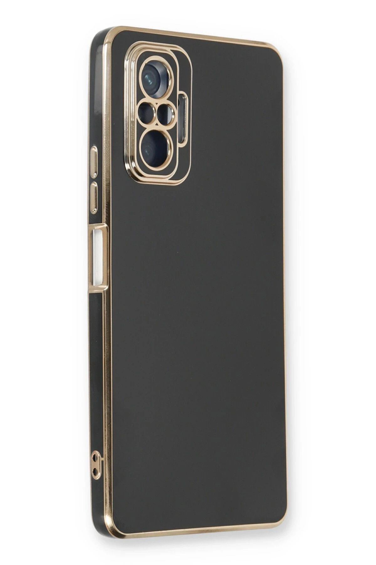 NewFace Xiaomi Redmi Note 10 Pro Kılıf Volet Silikon - Siyah JOJUA
