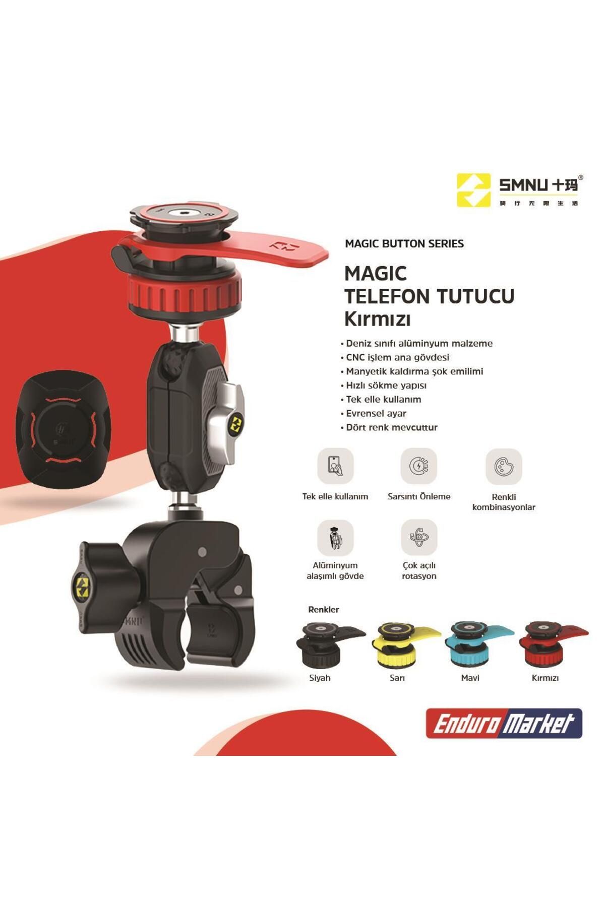 SMNU MAGIC TELEFON TUTUCU KIRMIZI