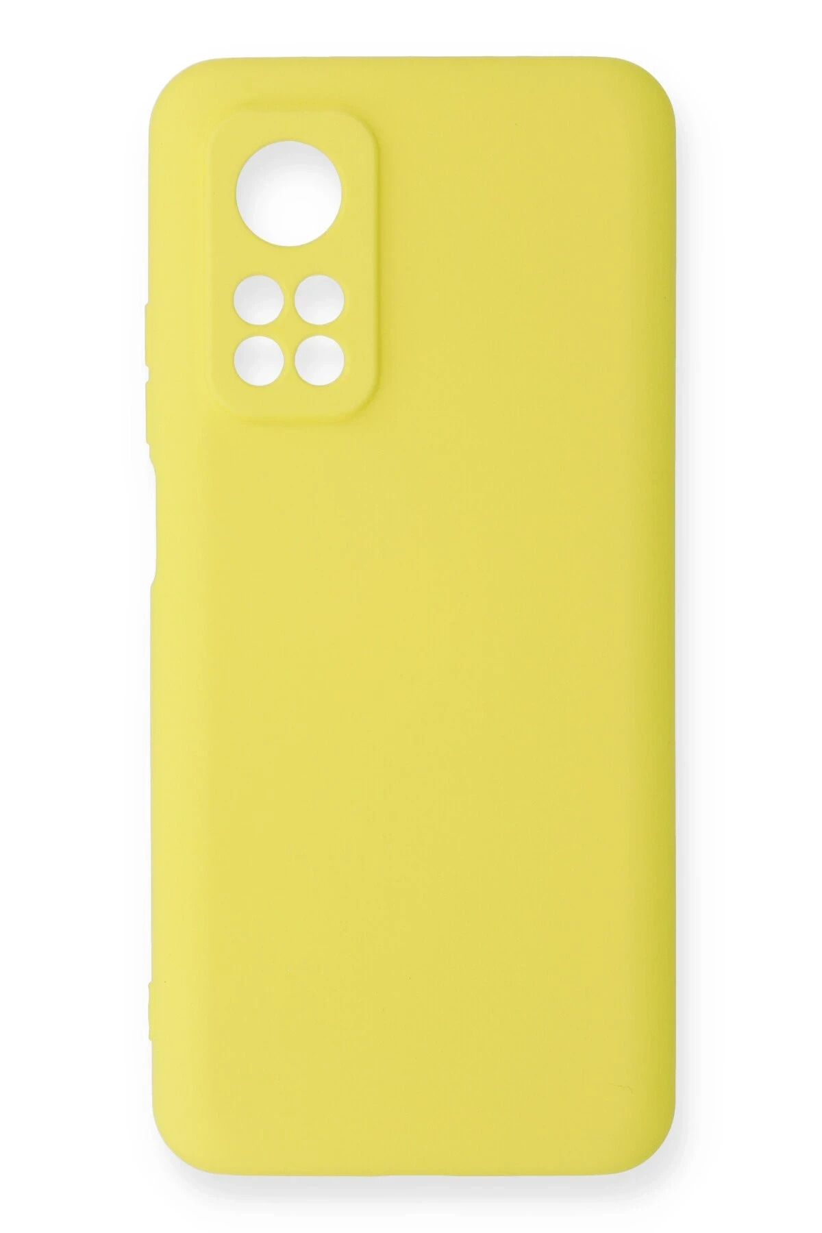NewFace Xiaomi Mi 10T Kılıf Nano içi Kadife Silikon - Sarı NRMSA