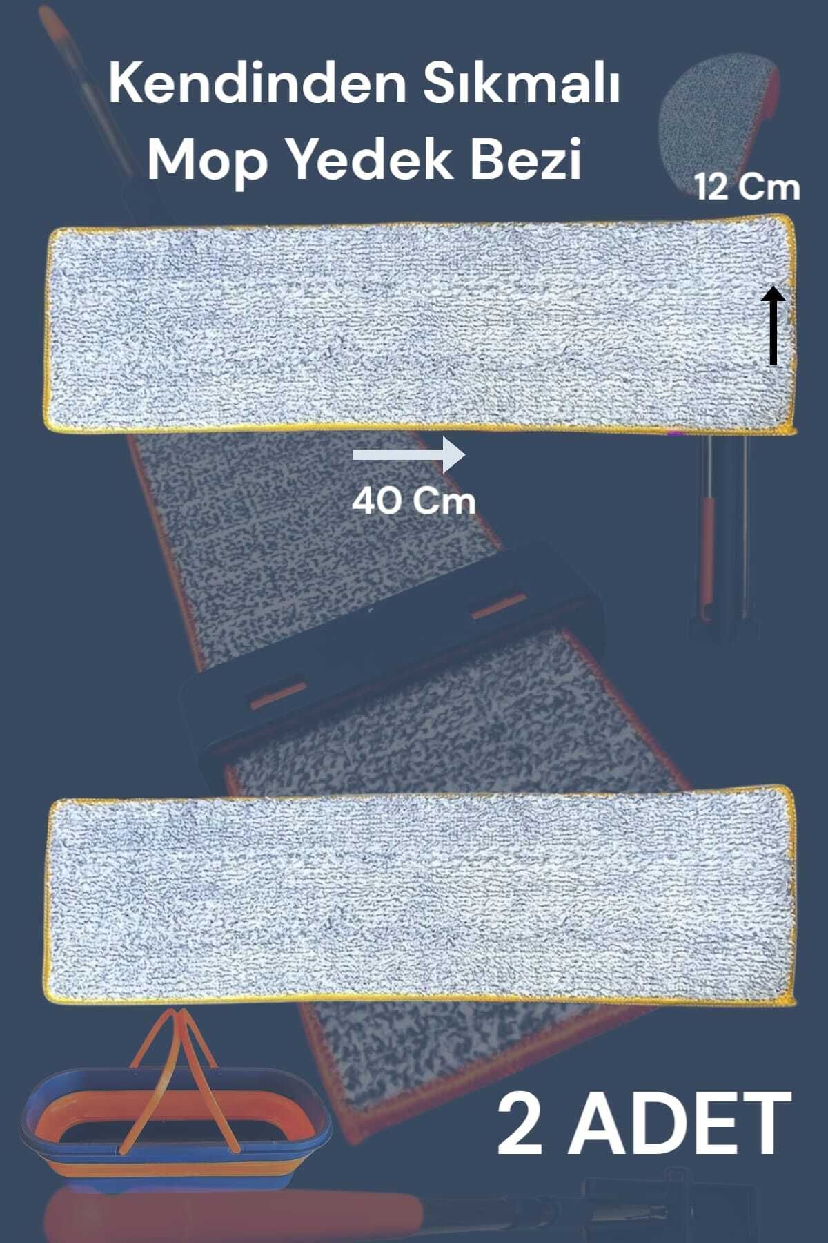 Manosta 2 ADET - Kendinden Sıkmalı Mop Mikrofiber Yedek Bezi - Sadece Bez