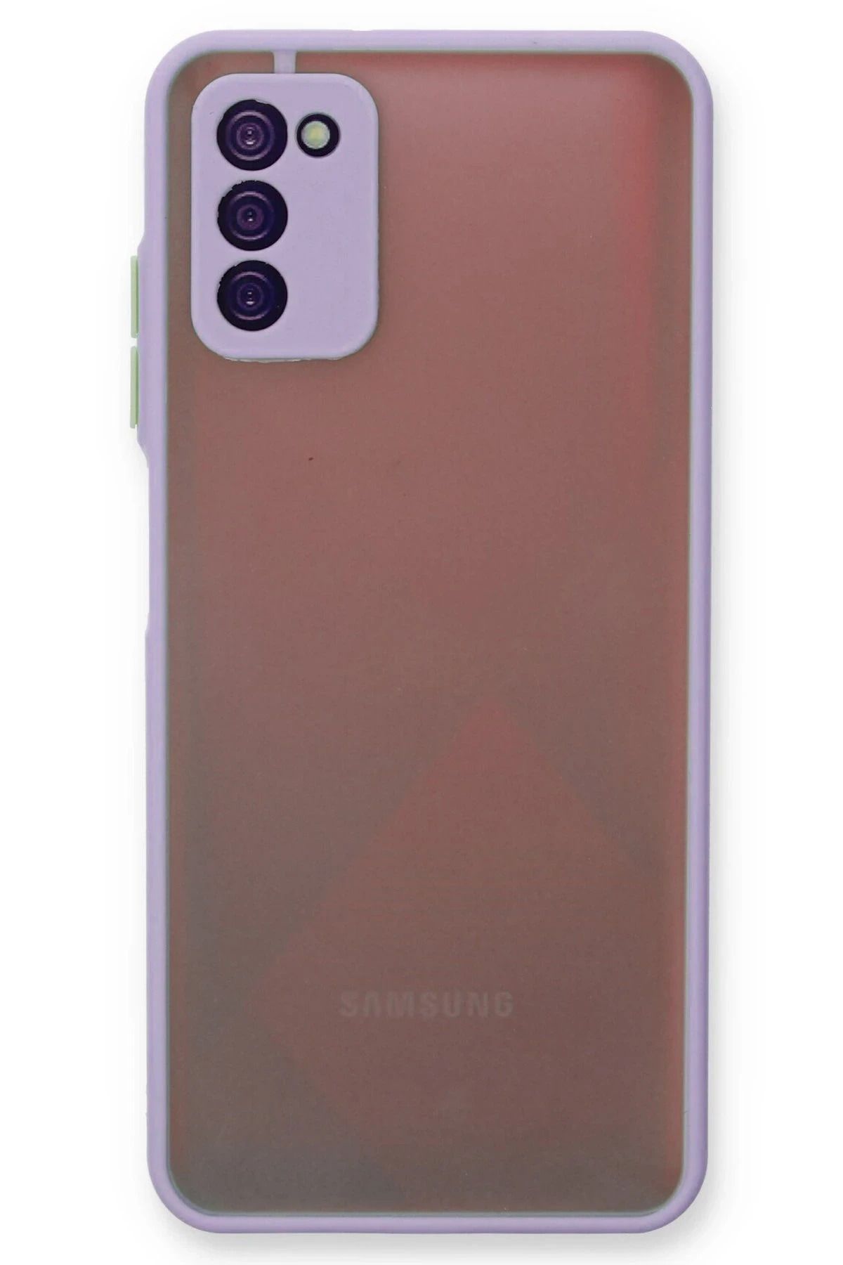 NewFace Samsung Galaxy A03S Kılıf Montreal Silikon Kapak - Mor BSTMY