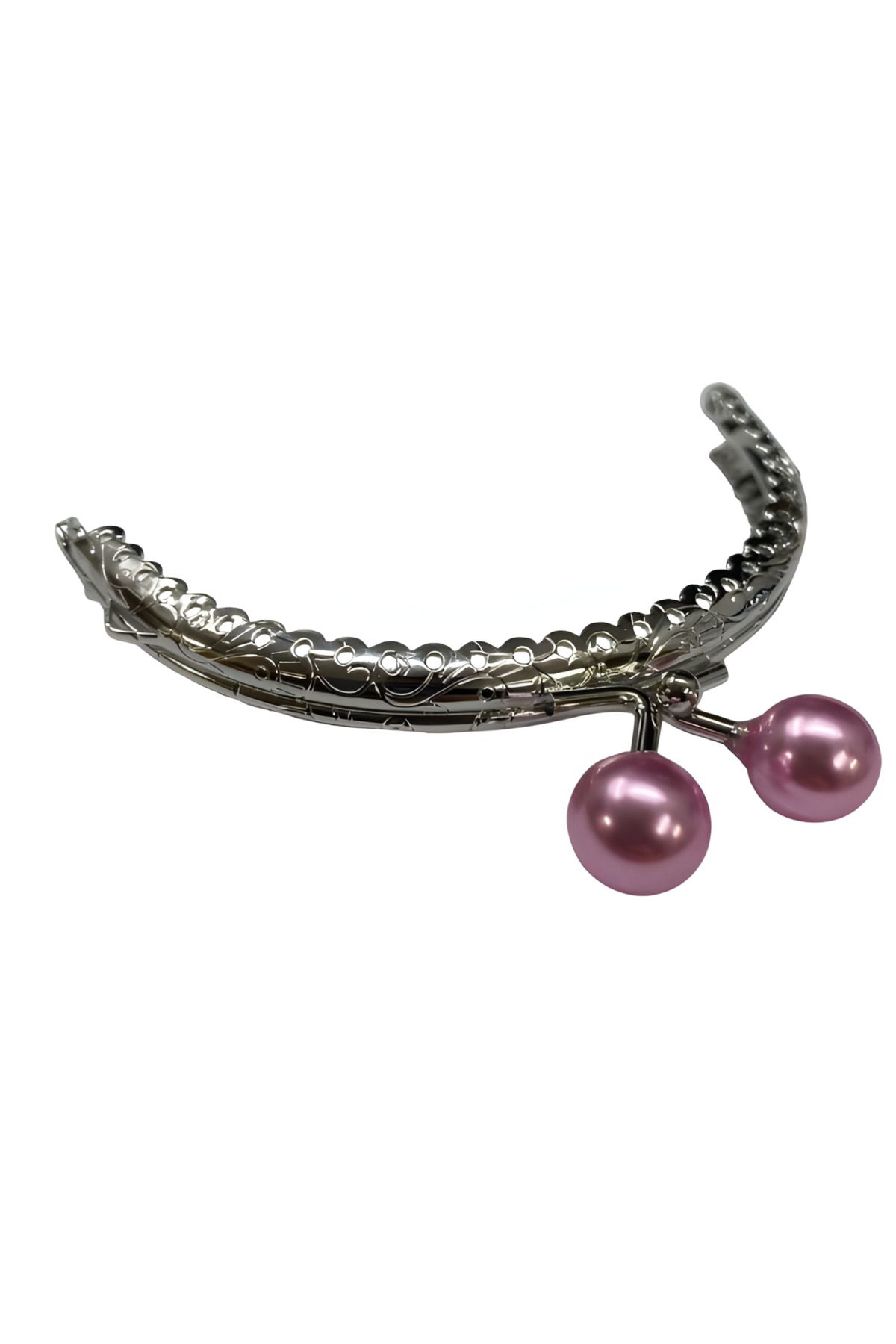 EleganTShoP Boncuklu Metal Oval Cüzdan Klipsi 11 cm M7