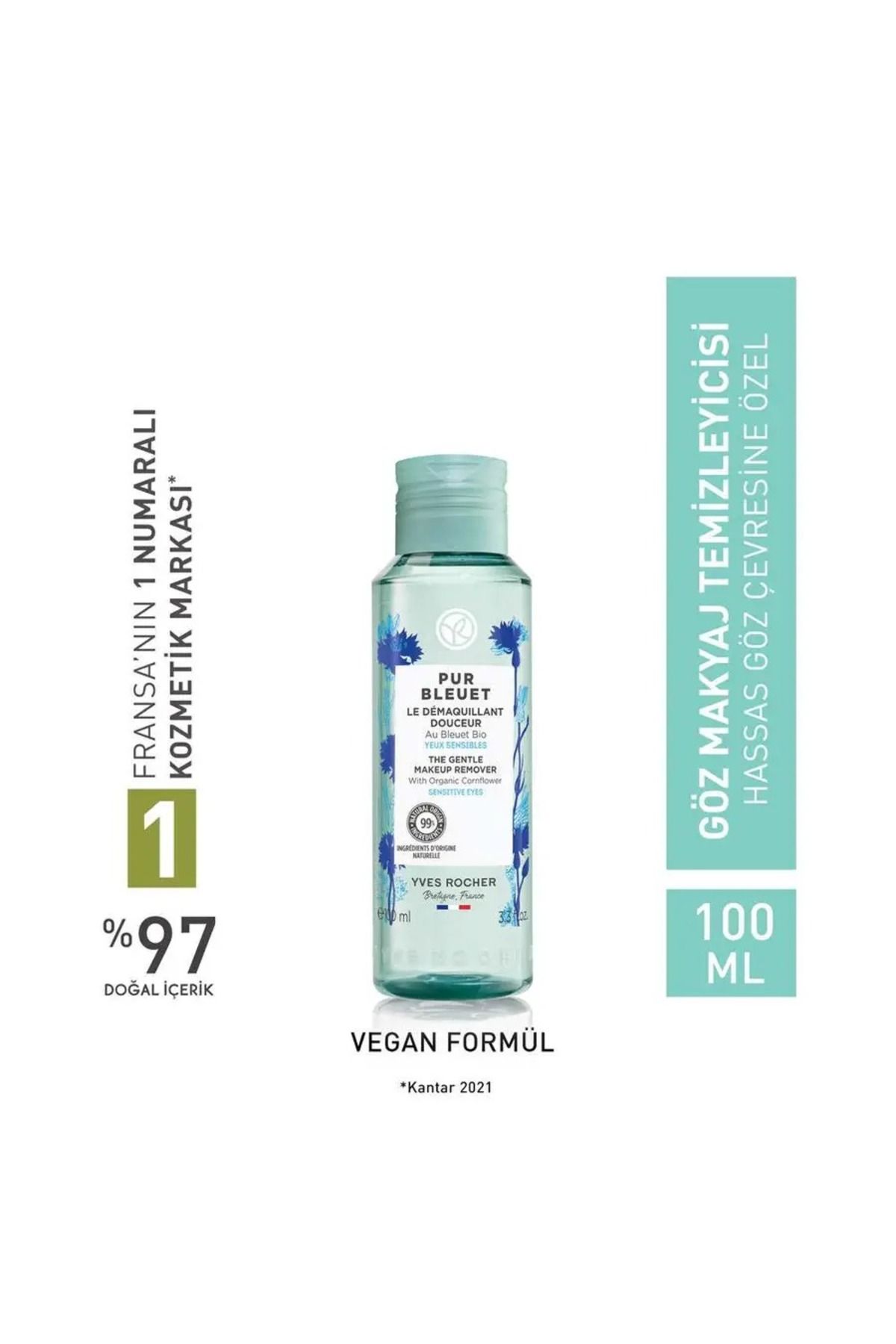 Yves Rocher Göz Makyaj Temizleyici - Hassas Cilt / Pur Bleuet 100 ml
