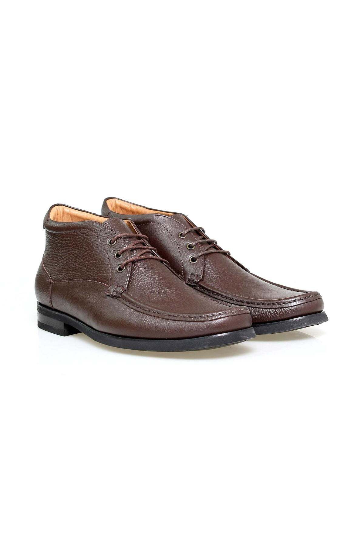 Butik KAHVERENGİ BAĞCIKLI HAKİKİ DERİ ERKEK BOT