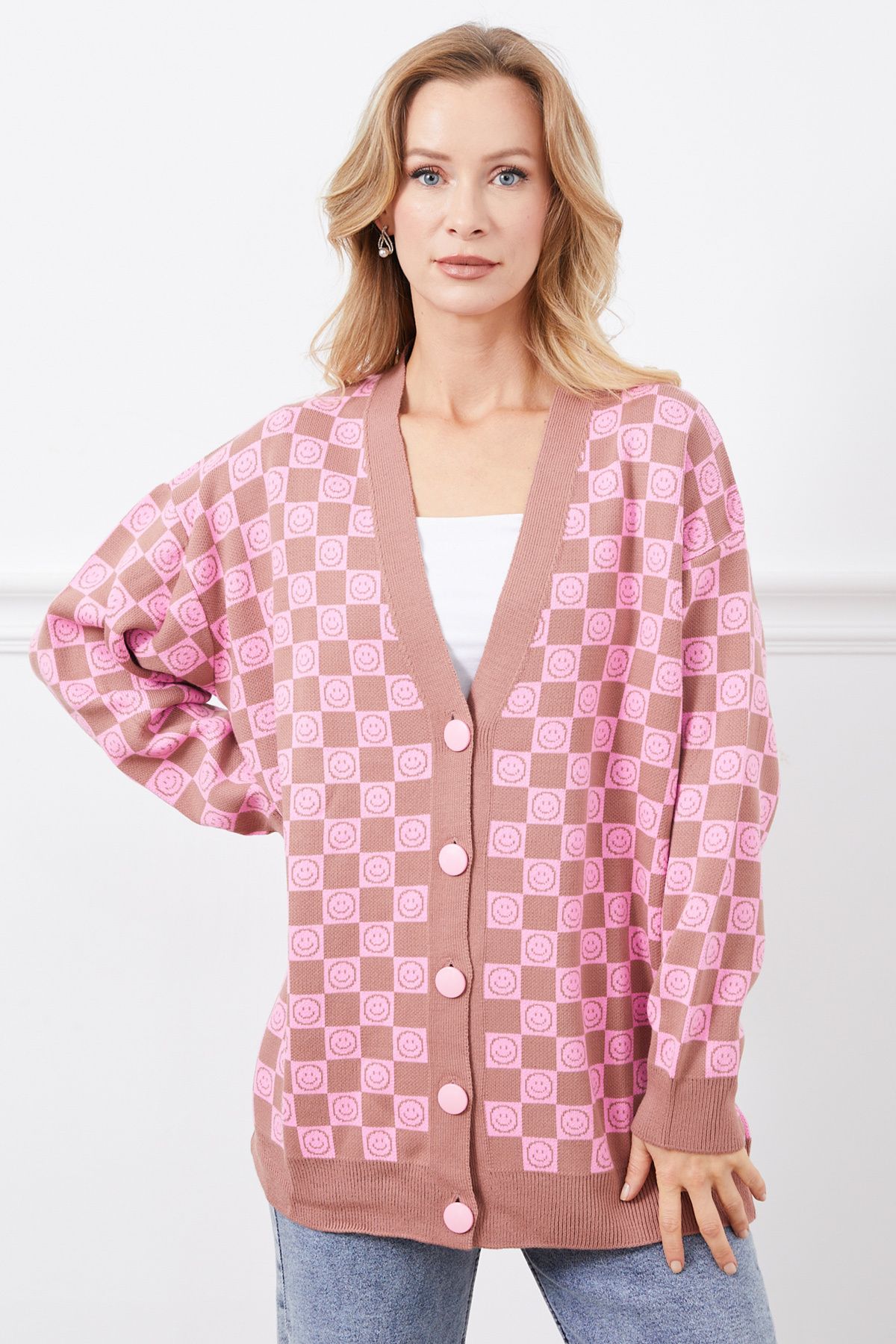 DPARİS Oversize Desenli Hırka