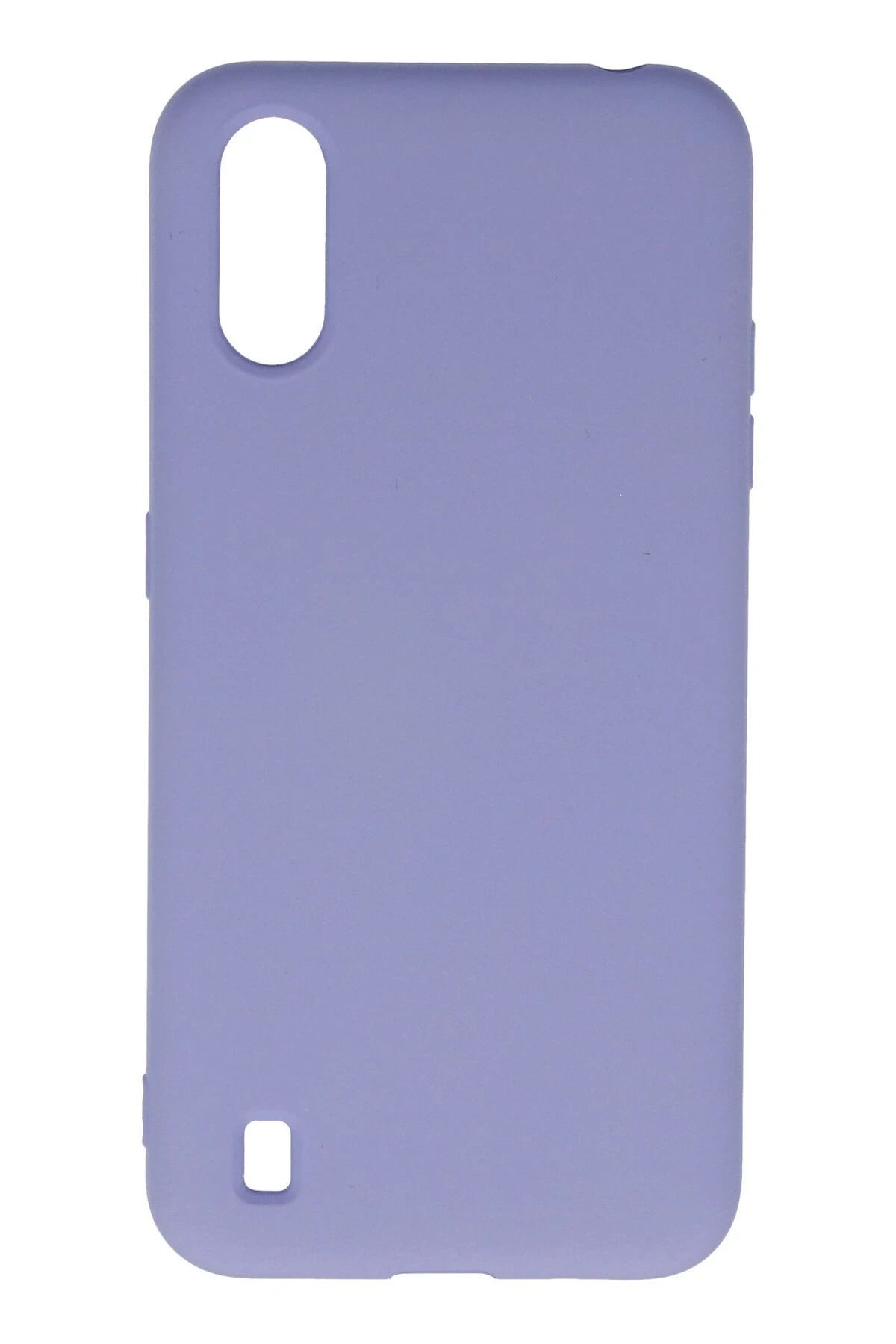 NewFace Samsung Galaxy A01 Kılıf Nano içi Kadife Silikon - Lila YNSMR