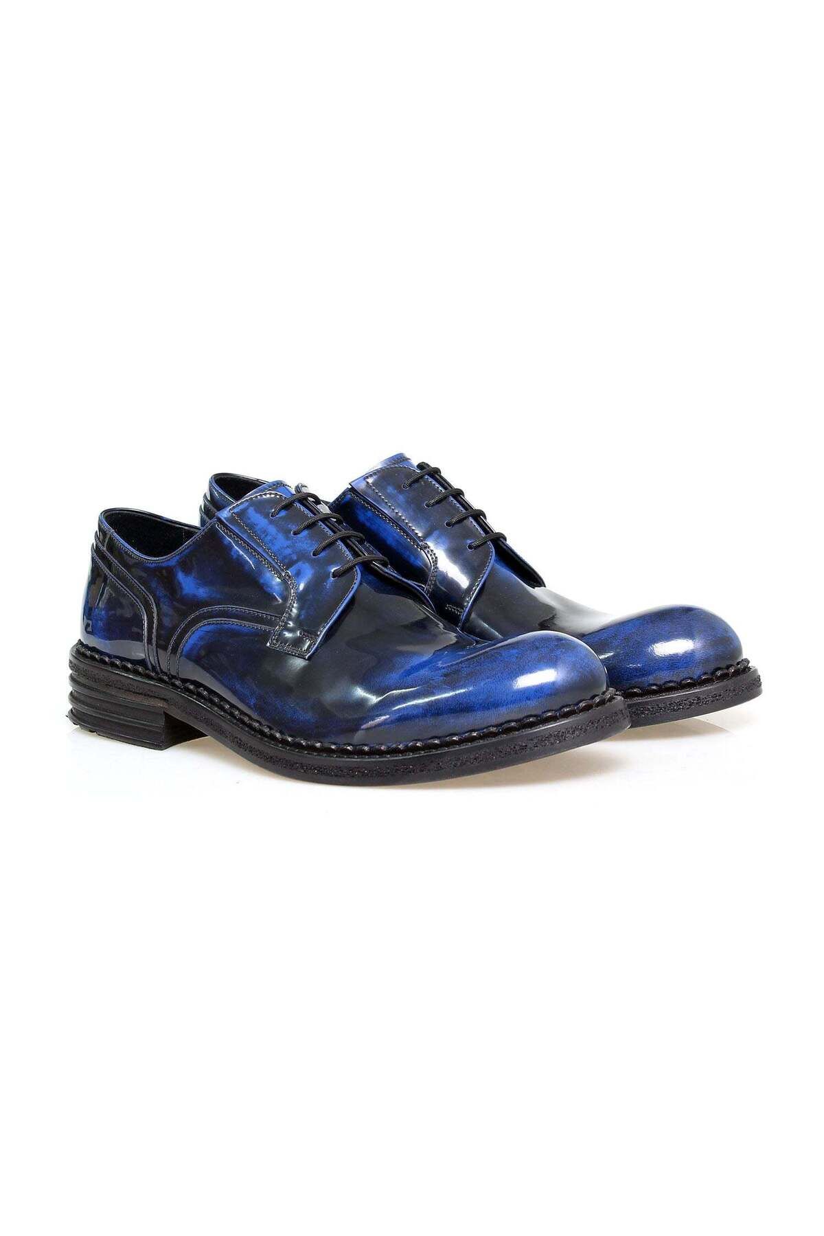 Butik COBALT RENK BAĞCIKLI HAKİKİ DERİ ERKEK AYAKKABI