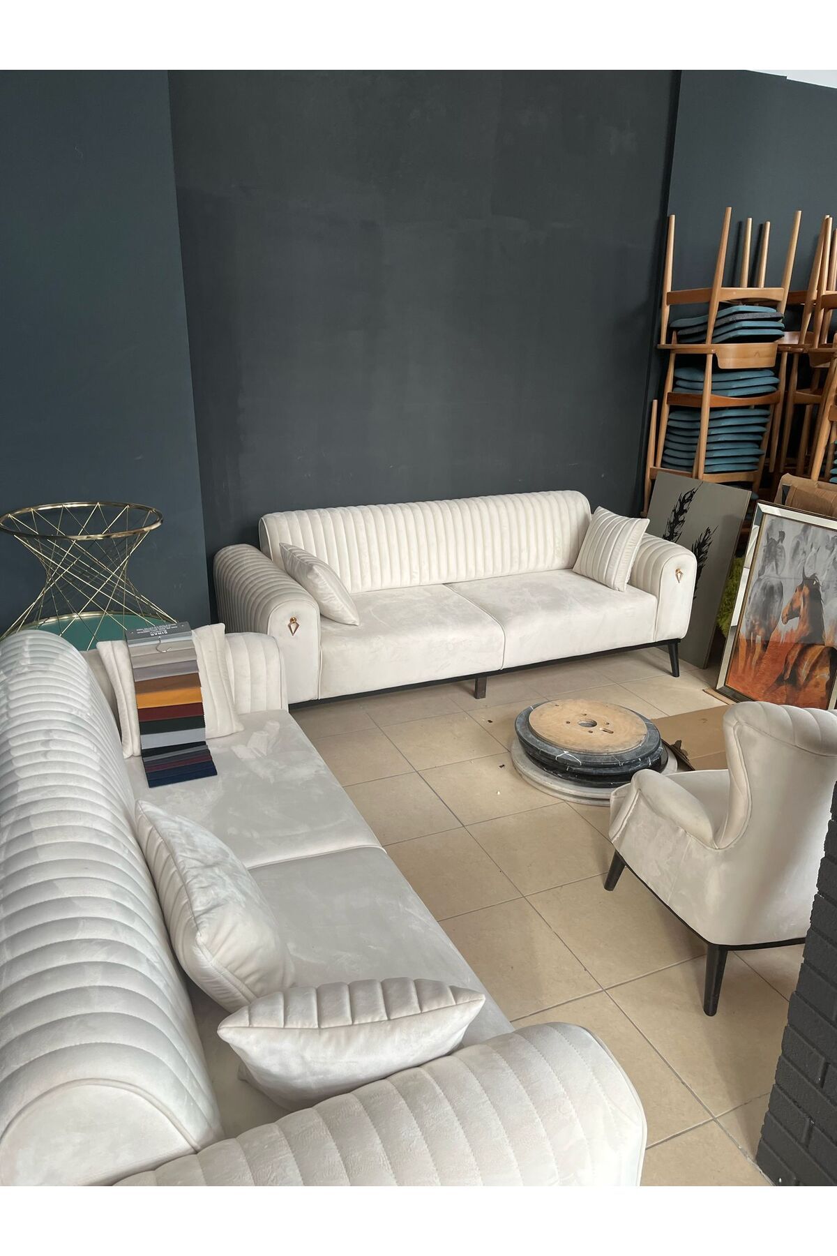 larissa design koltuk takımı oturma grubu 3+3+1+1 sırt açılır
