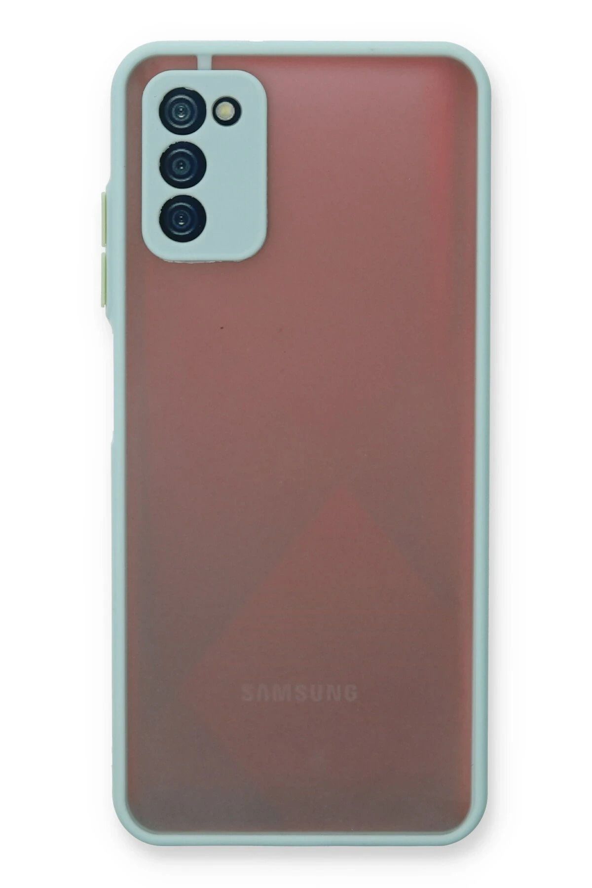 NewFace Samsung Galaxy A03S Kılıf Montreal Silikon Kapak - Turkuaz HNZRN