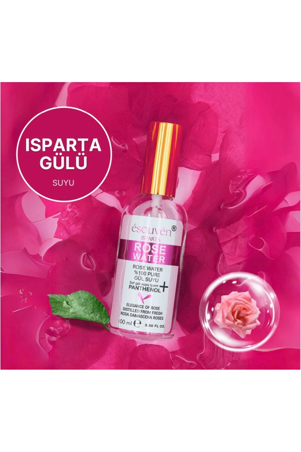 Esouven Cosmetics Esouven Isparta Gül Suyu Rose Water TONIC %100 Saf Organik