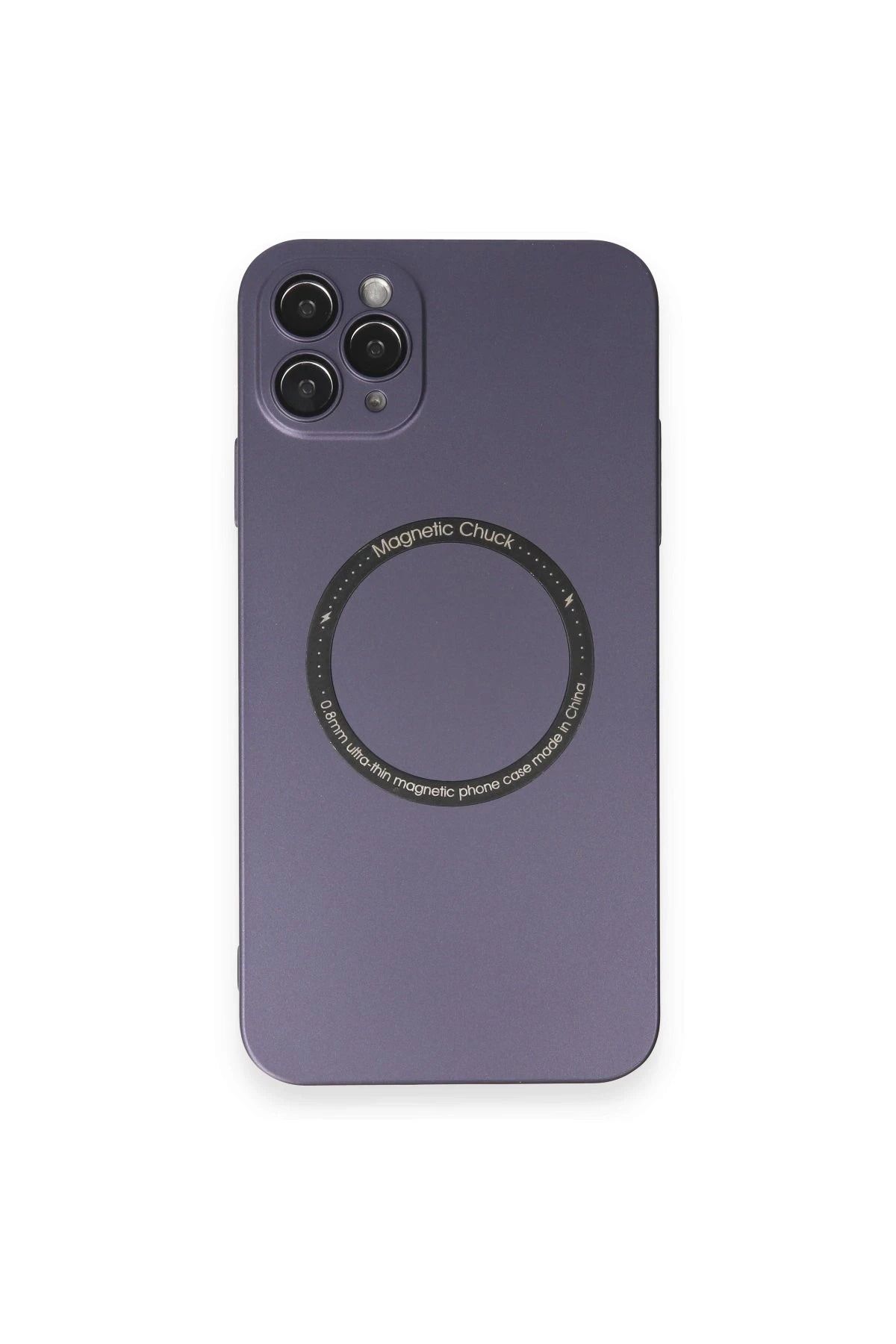 NewFace iPhone 11 Pro Max Kılıf Jack Magneticsafe Lens Silikon - Mor JOJUA