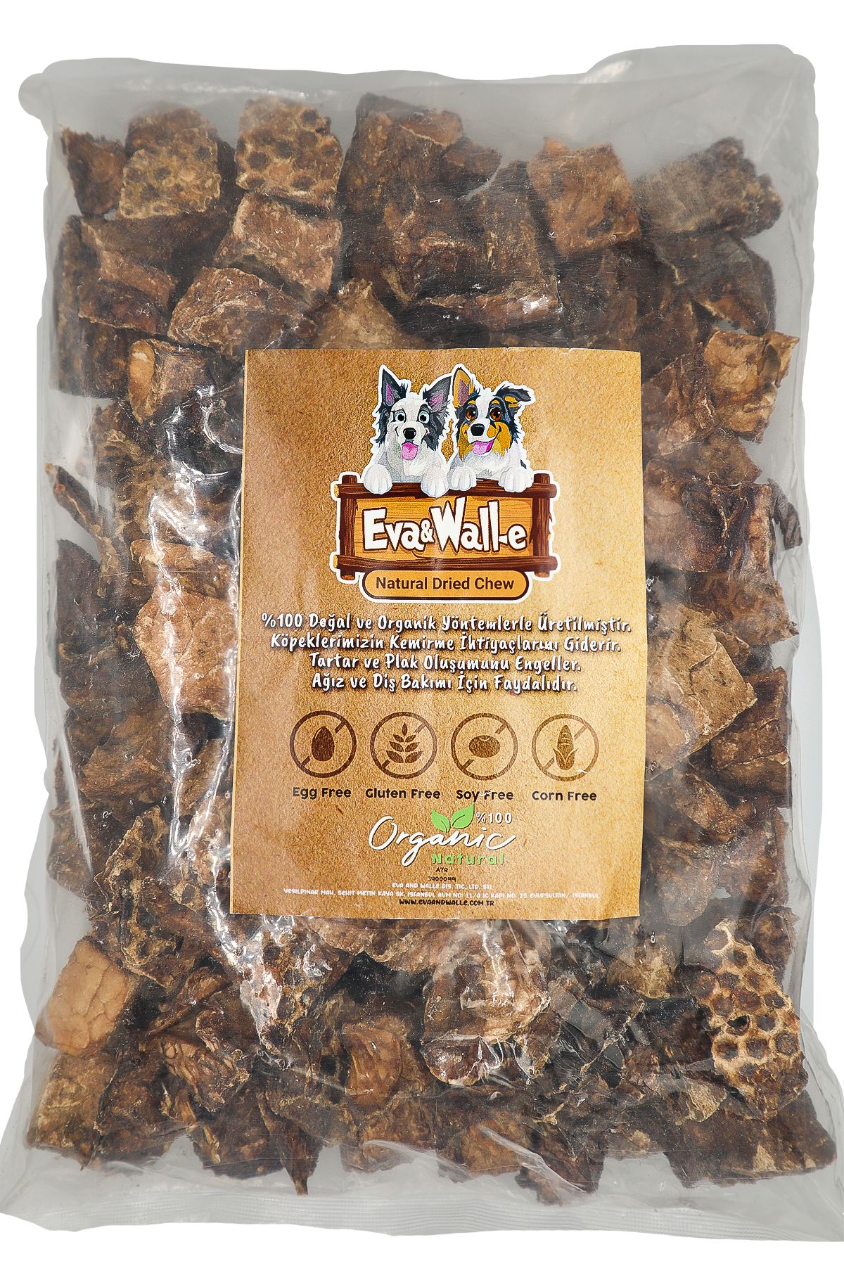 Eva & Wall-e Dana Ciğer Köpek Ödül Maması 2x2cm Köpek Eğitim Ödülleri &100 Organik ve Doğal 500 g. 250 parça