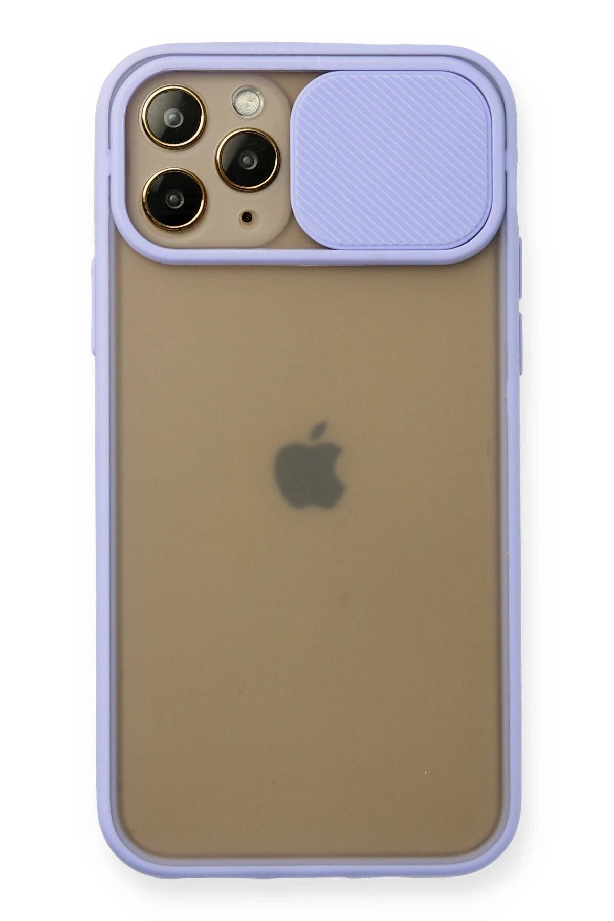 NewFace iPhone 11 Pro Kılıf Palm Buzlu Kamera Sürgülü Silikon - Lila JOJUA