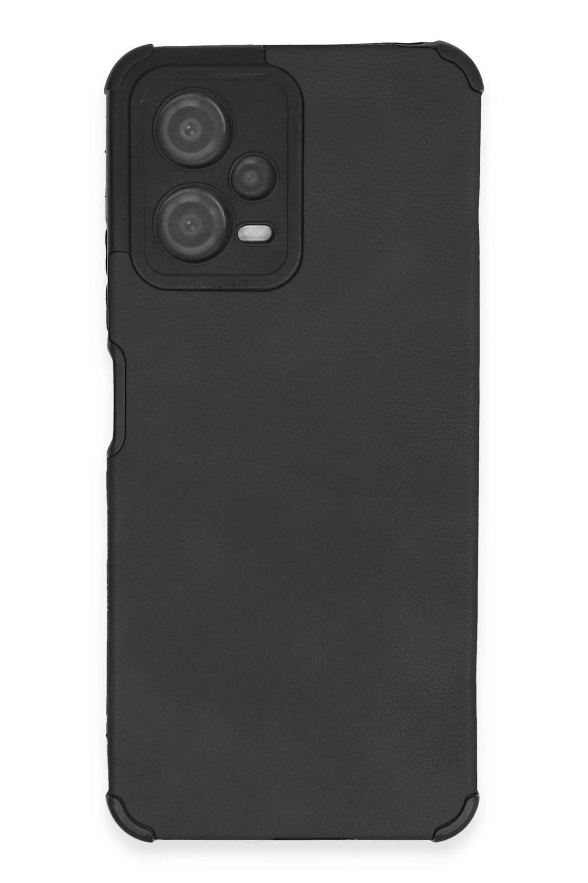 NewFace Xiaomi Redmi Note 12 5G Kılıf Loop Deri Silikon - Siyah HNZRN