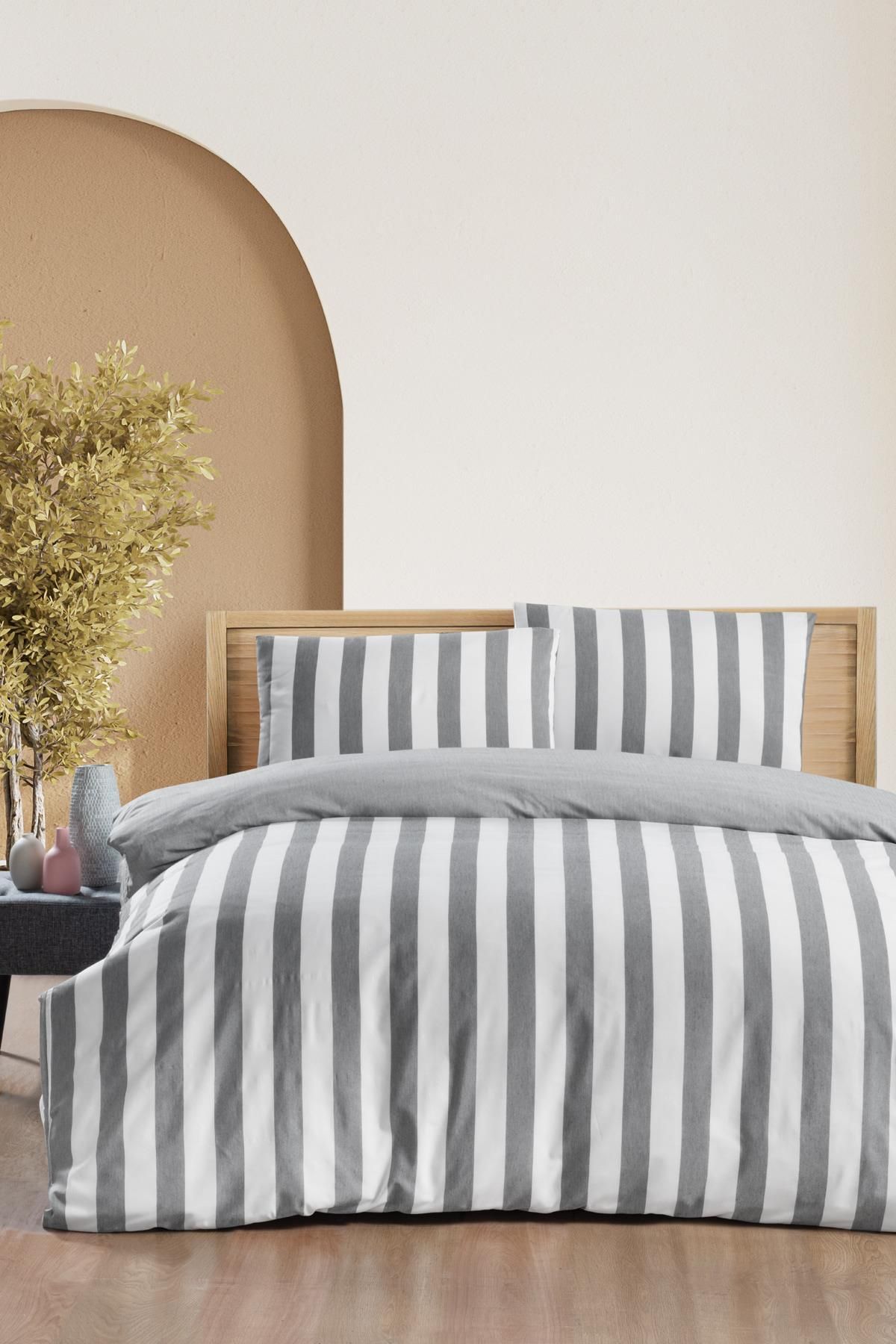 OYALI HOME COLLECTION Lastikli Çarşaflı Nevresim Takımı Çift Kişilik • Kaymaz Yatak• Modern Banyo ve Yatak Odası Dekoru