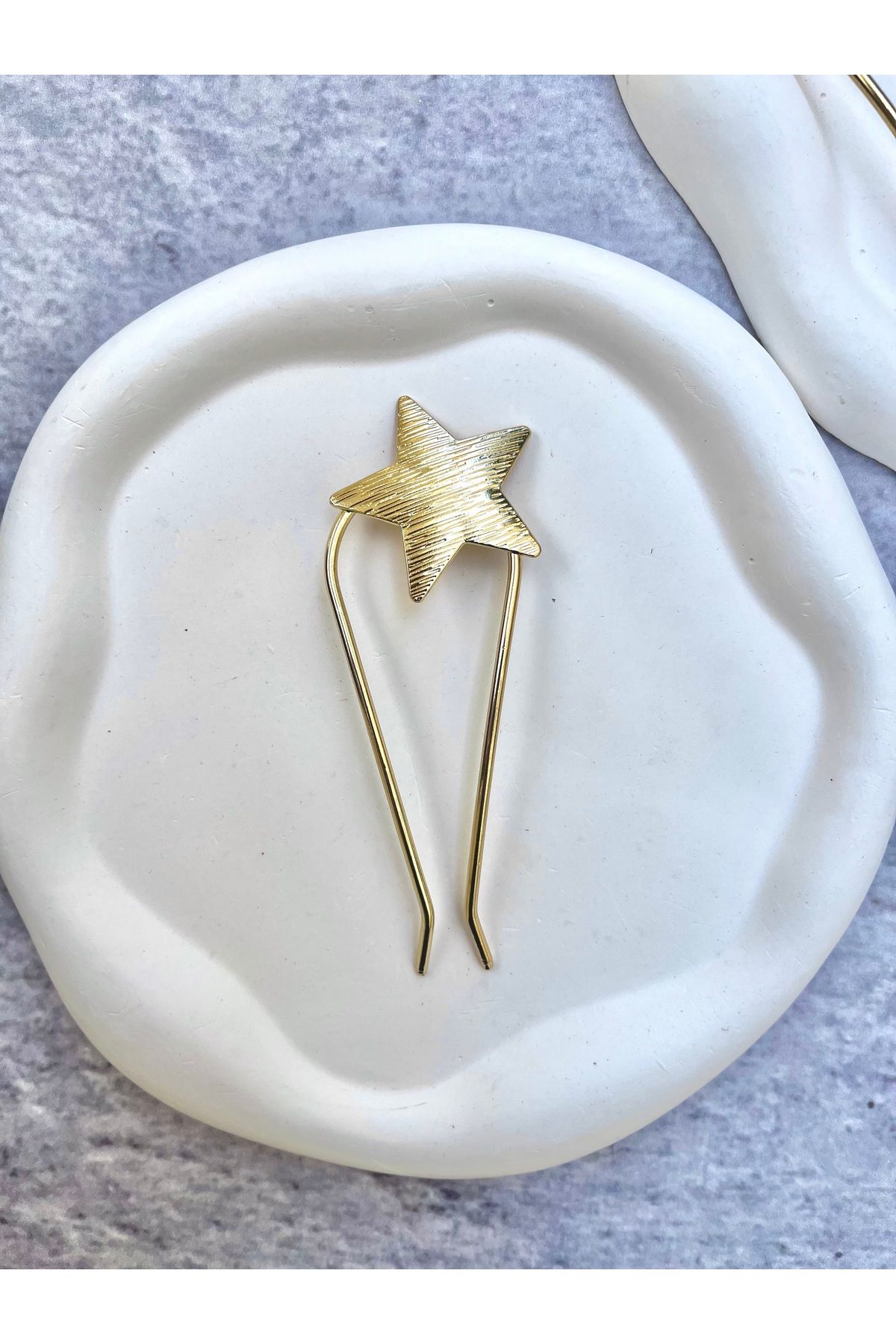 Toka Sepetim Yıldızlı Gold Metal Topuz Tokası 1 Adet