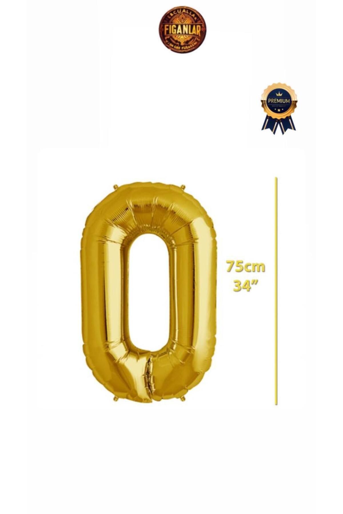 figanlar ambalaj 1.Kalite Folyo Balon O harfi Helyum Balon 75cm gold renk