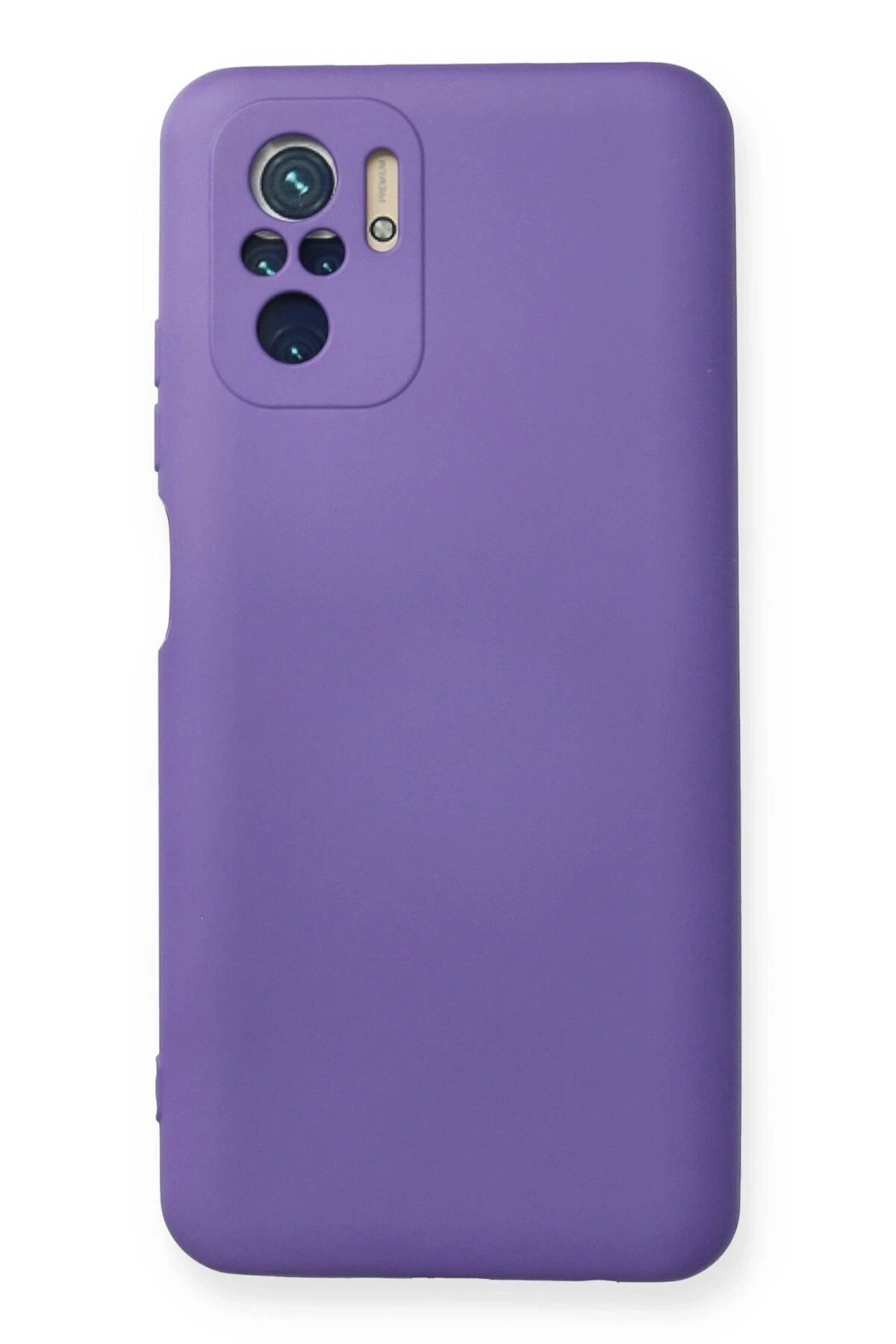 NewFace Xiaomi Redmi Note 10 uyumlu Nano içi Kadife Silikon - Mor INSLM