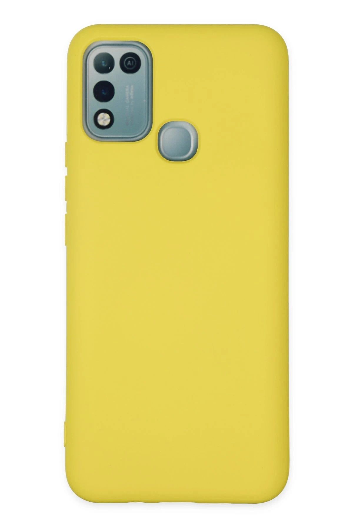 NewFace İnfinix Hot 10 Play Kılıf Nano içi Kadife Silikon - Sarı DPMAH