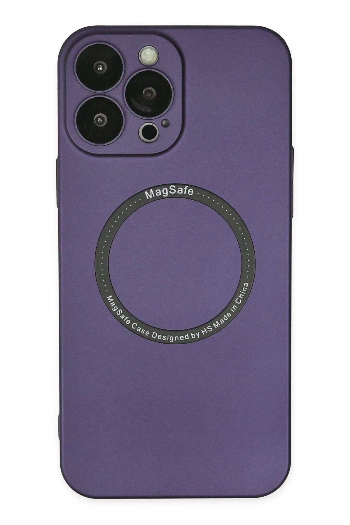 NewFace iPhone 14 Pro Kılıf Jack Magneticsafe Lens Silikon - Mor LZWDR
