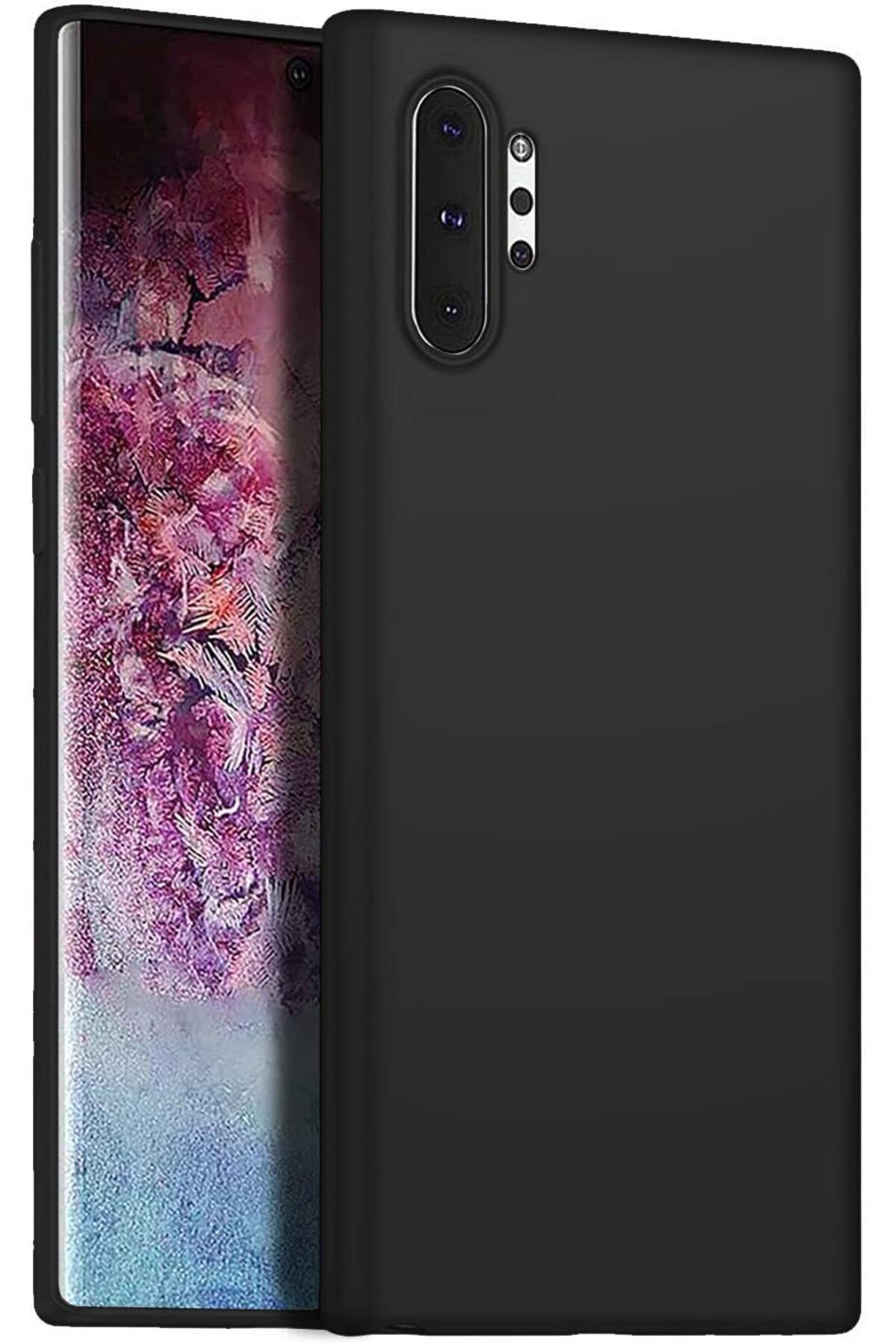 STOREMAX daliashops Matte Silicone Galaxy Note 10 Plus için Kılıf Siyah [Galaxy Note 10 Plus ile Uyumlu K