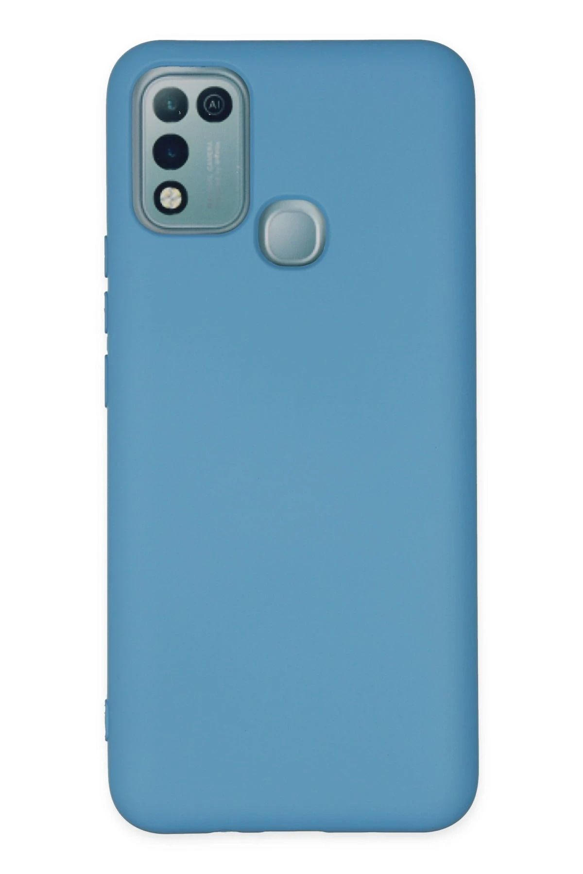 NewFace İnfinix Hot 10 Play Kılıf Nano içi Kadife Silikon - Mavi JOJUA