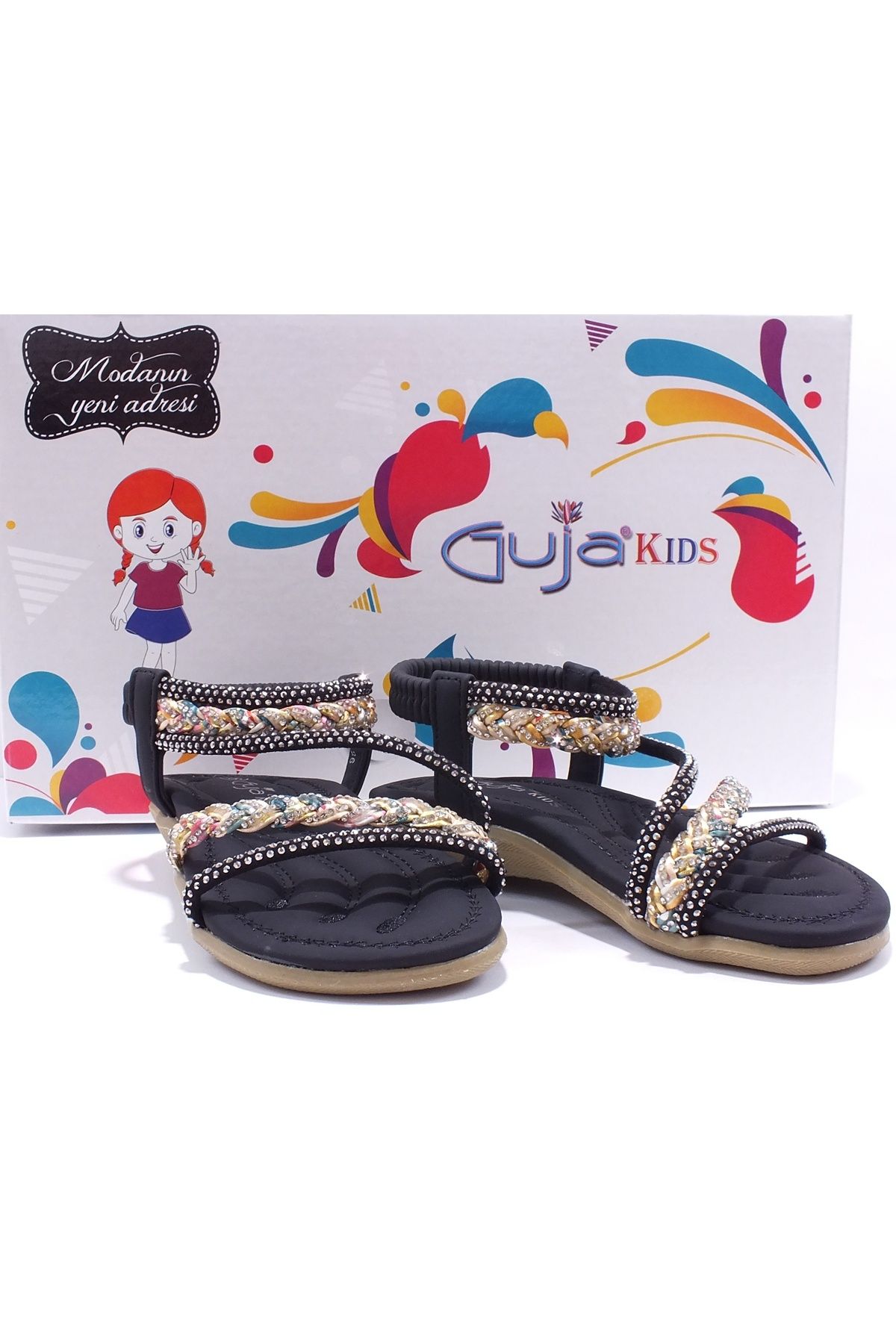 Guja Taşlı Çocuk Sandalet ( Kalıbı 1 numara küçüktür )