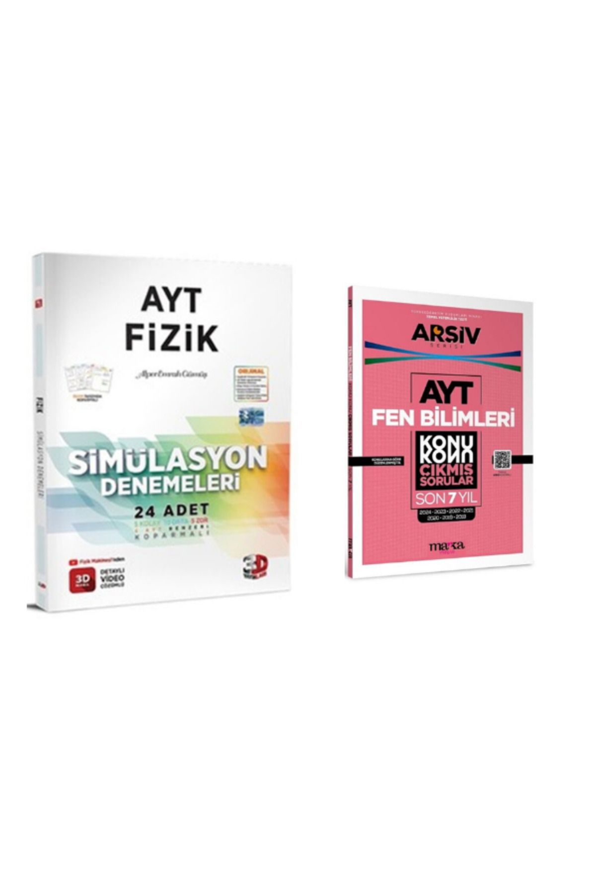 Aydın Yayınları 2025 3d ayt fizik branş deneme ve ayt fen 7 yıl çıkmış soru