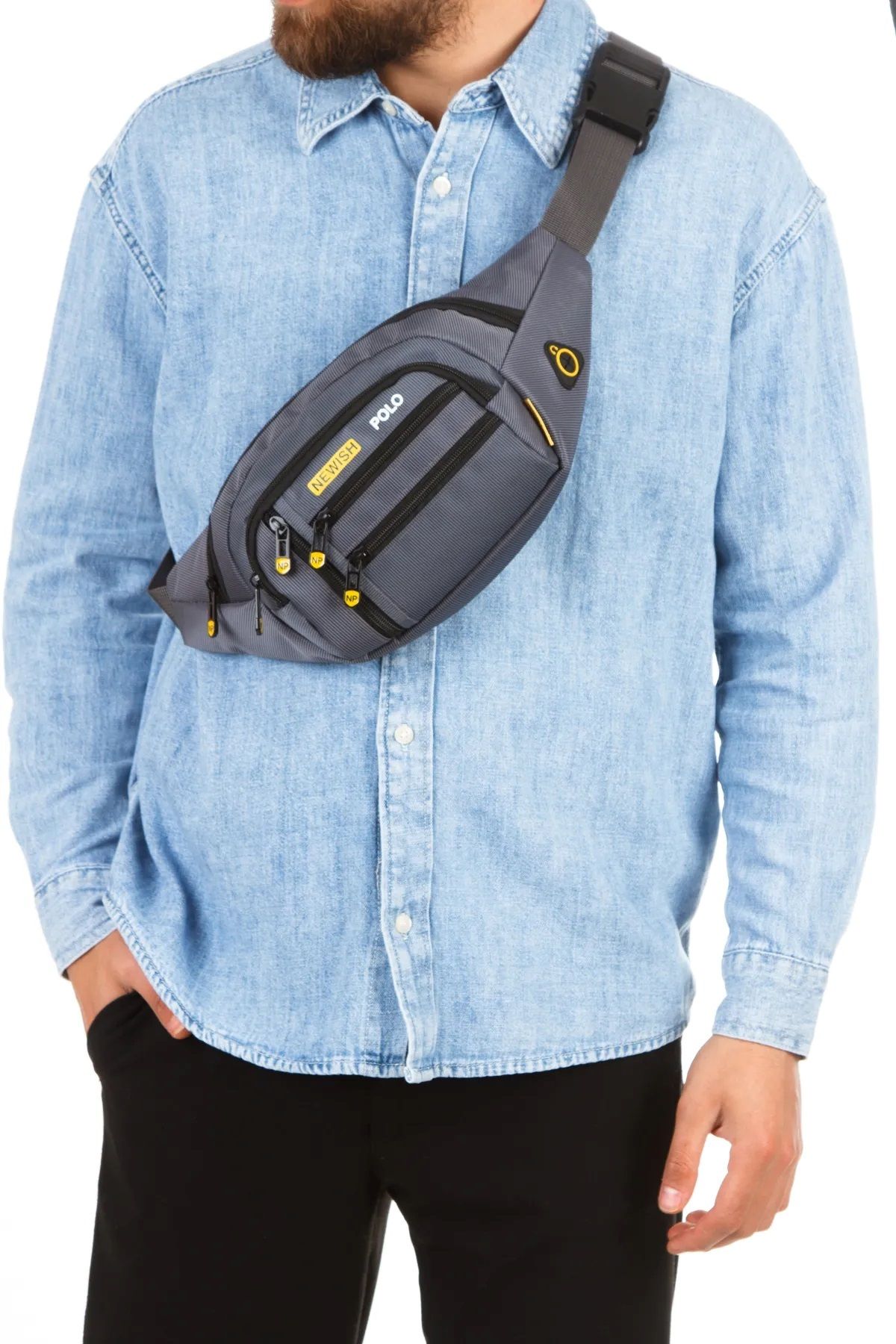 Newish Polo ÇAPRAZ Bel ve Omuz Çantası, Free Bag