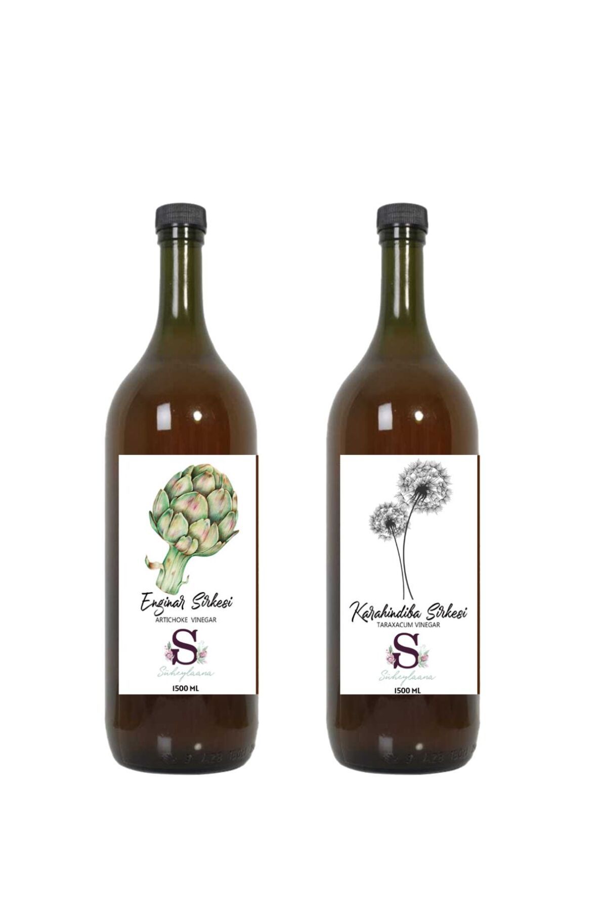Süheylaana Doğal Enginar Sirkesi 1500 Ml - Doğal Karahindiba Sirkesi 1500 Ml