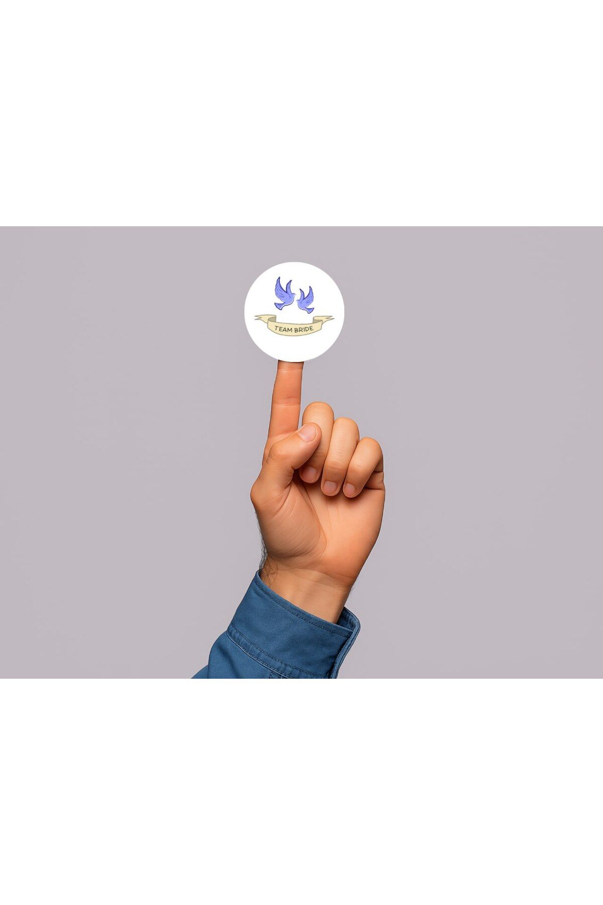 bisaccia Mavi Team Bride Etiketi Bekarlığa Veda Daveti Mat Yuvarlak Sticker Düğün Serisi 4 Cm (45 ADET)