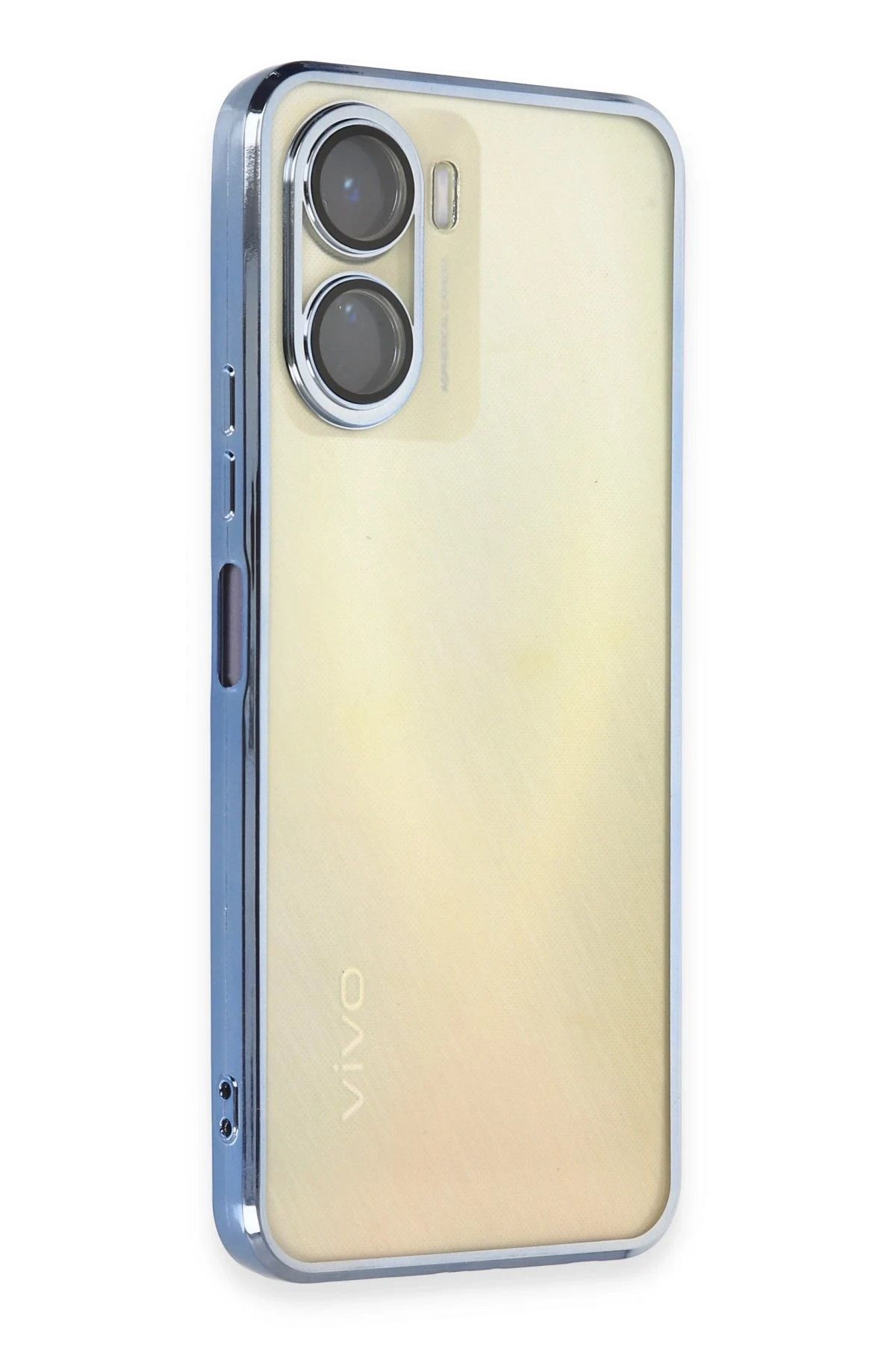 NewFace Vivo Y16 Kılıf Lensli Silikon - Açık Mavi HNZRN