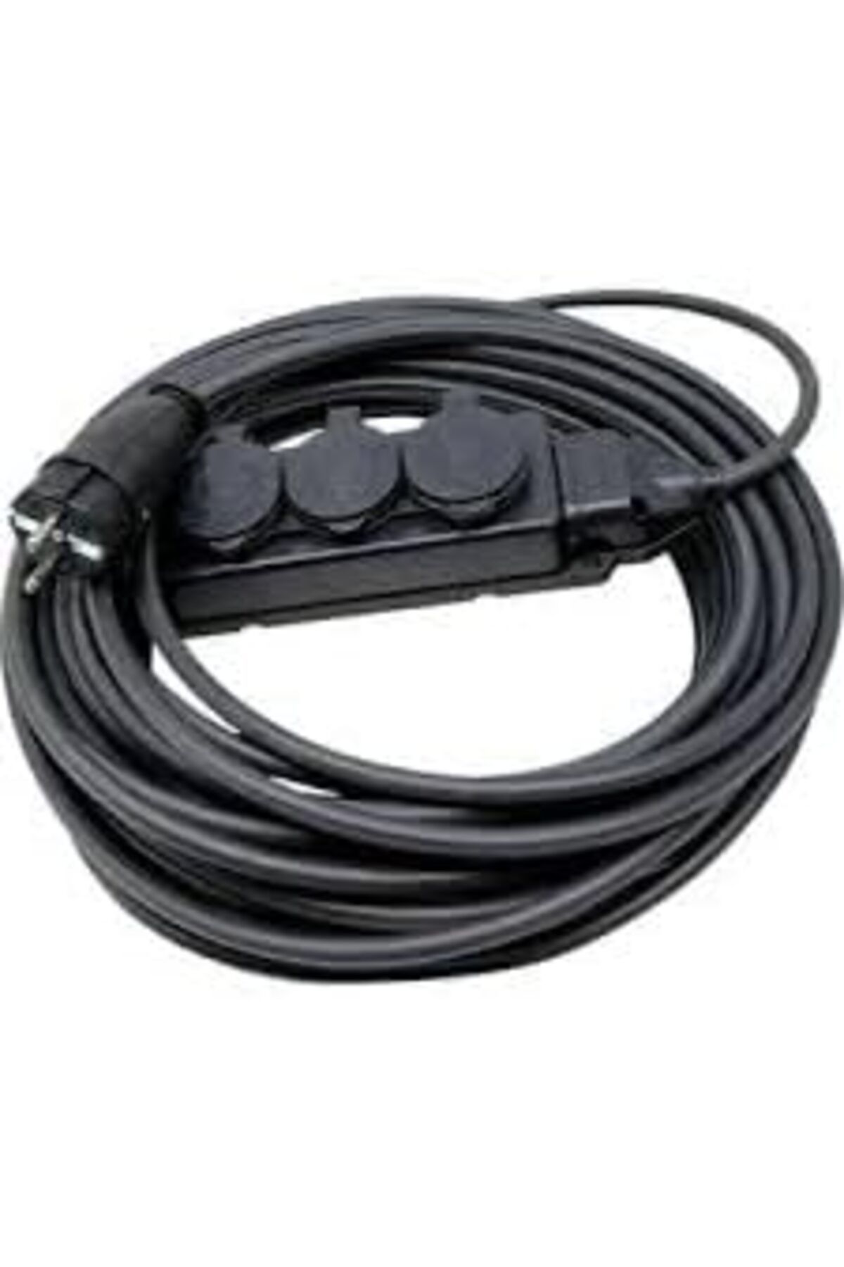 STOREMAX mrttnca RENK TOPRAKLI KAUÇUK SEYYAR UZATMA ELEKTRİK KABLOSU CCA 3 X 1,5 mm 10 mt 3 LÜ PRİZ trndy