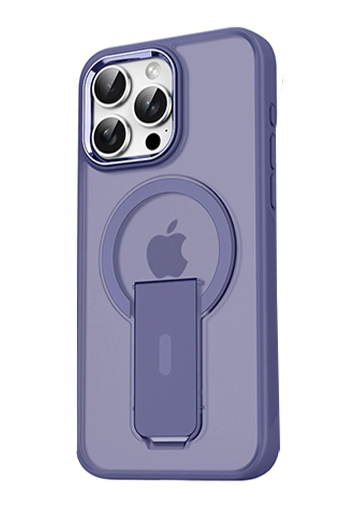 NewFace iPhone 15 Pro Max Tork Magsafe Standlı Kapak - Derin Mor FERRG