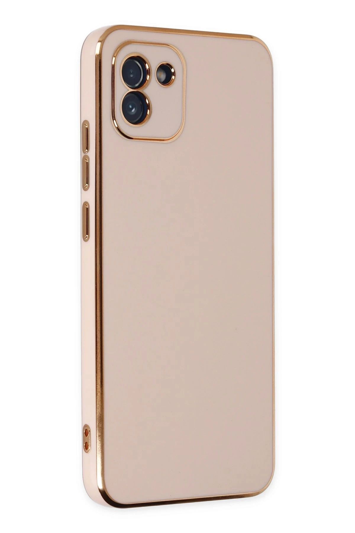 NewFace Samsung Galaxy A03 Kılıf Volet Silikon - Pembe NRMSA