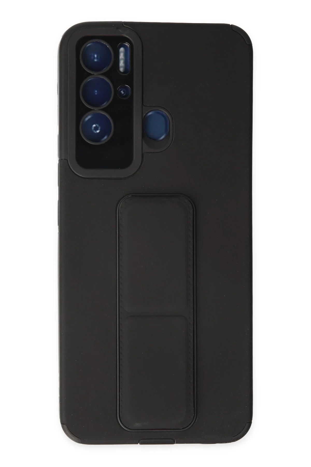 NewFace Tecno Pova Neo Kılıf Mega Standlı Silikon - Siyah HNZRN