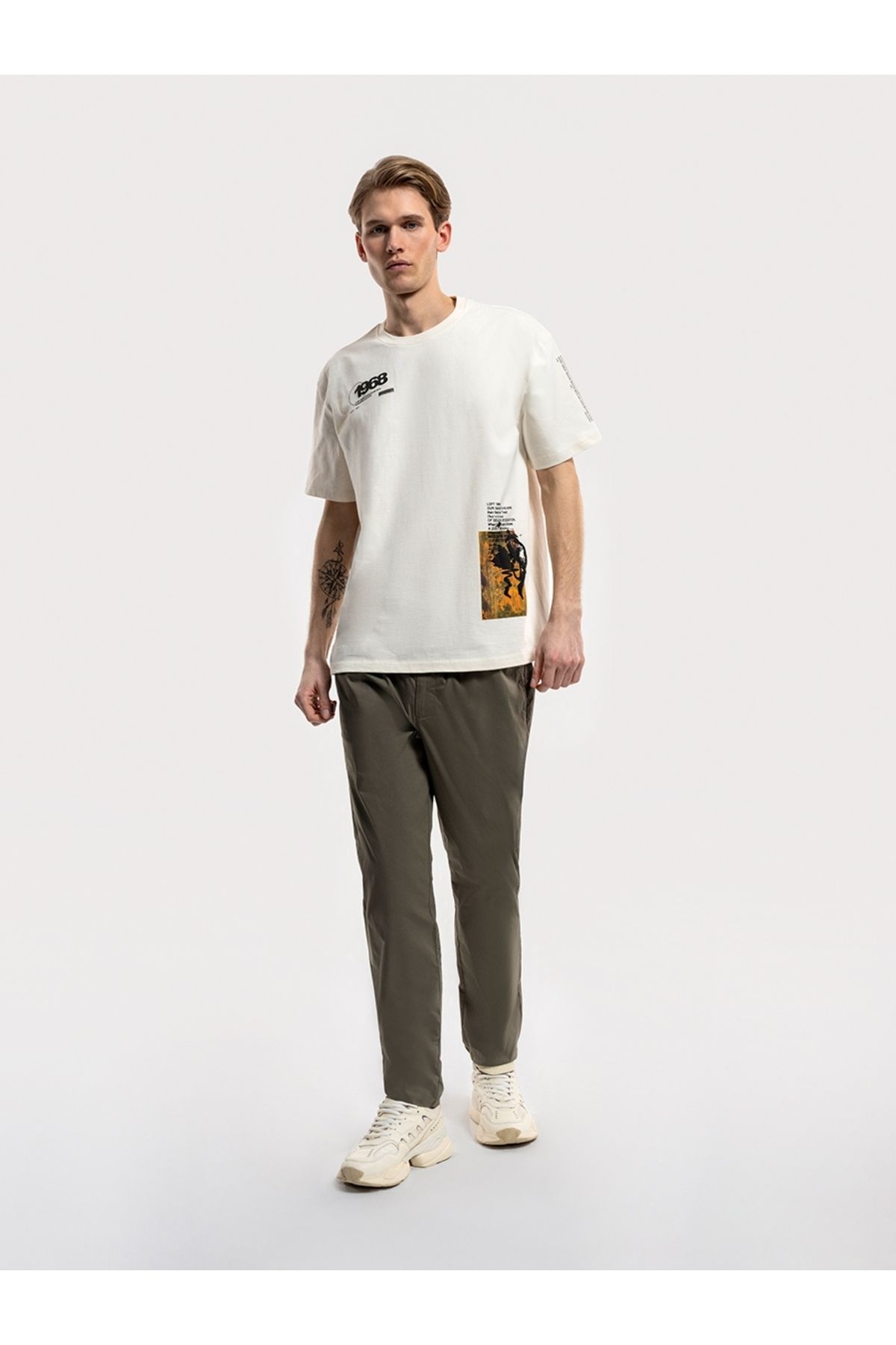 تی شرت مردانه Tshirt Loose Fit K.Kol اورجینال Loft