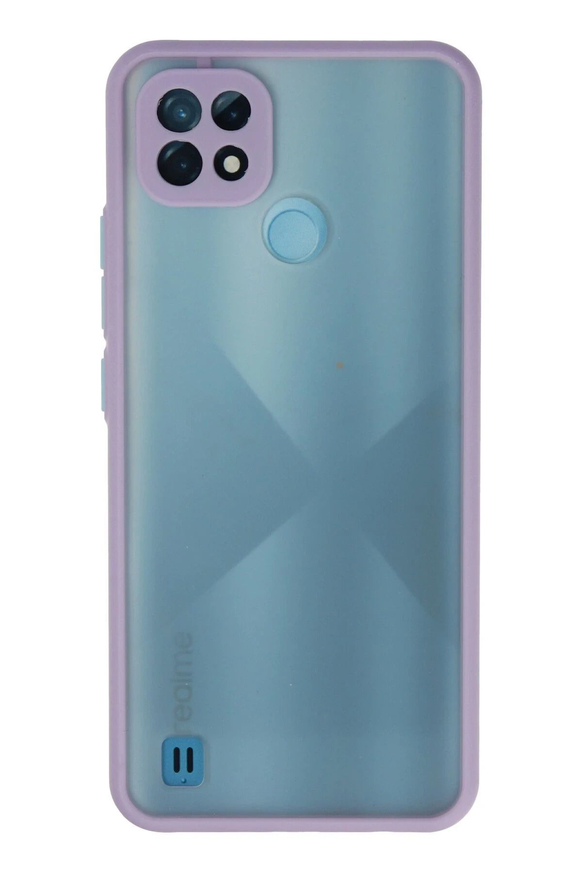 NewFace Realme C21 Kılıf Montreal Silikon Kapak - Mor FERRG