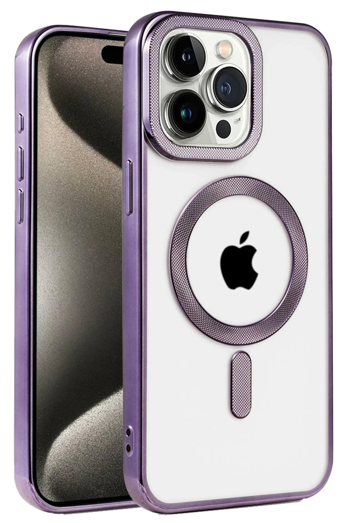 NewFace iPhone 14 Pro Kılıf Kronos Magsafe Kapak - Derin Mor BSTMY