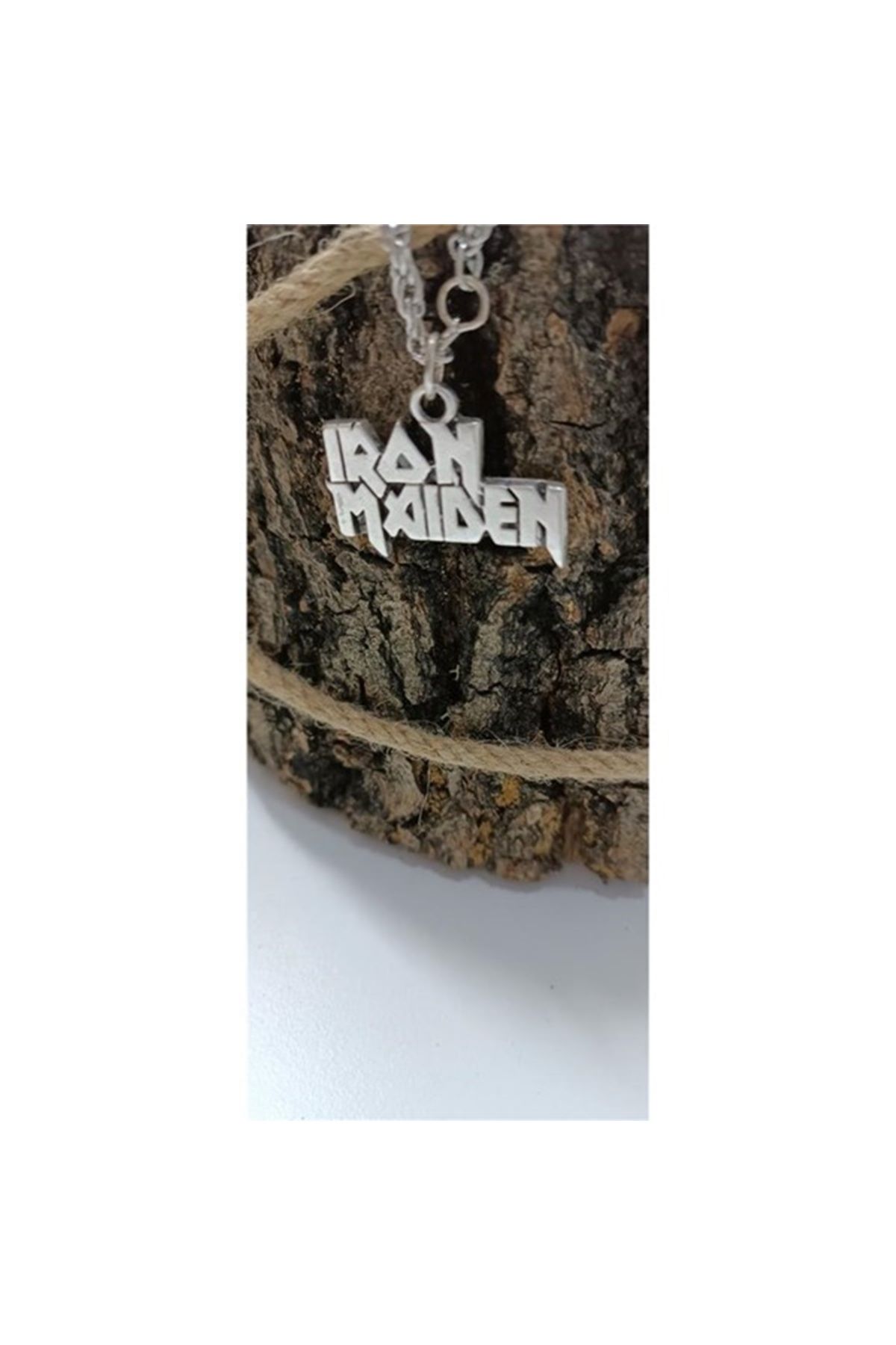 galaxyboutique Iron Maden Rodyum Kolye