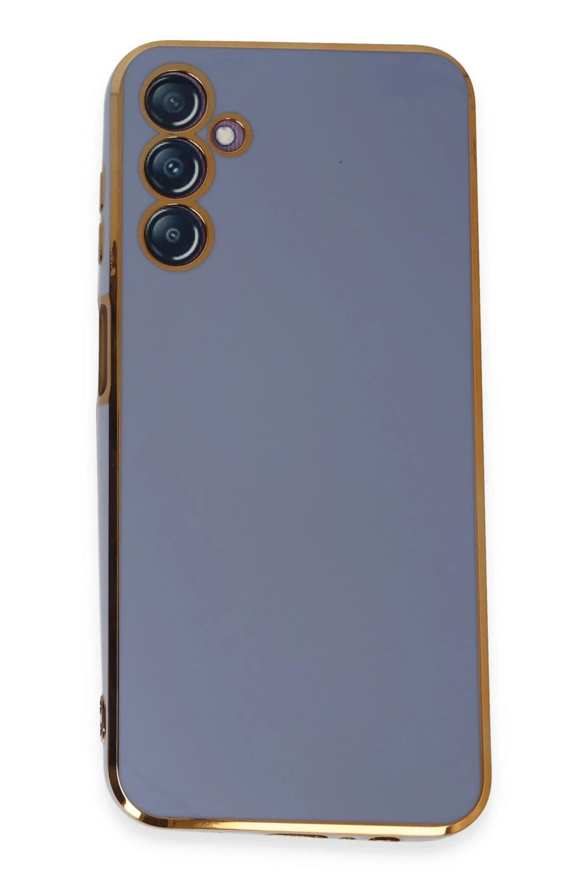 NewFace Samsung Galaxy M14 5G Kılıf Volet Silikon - Mavi HNZRN