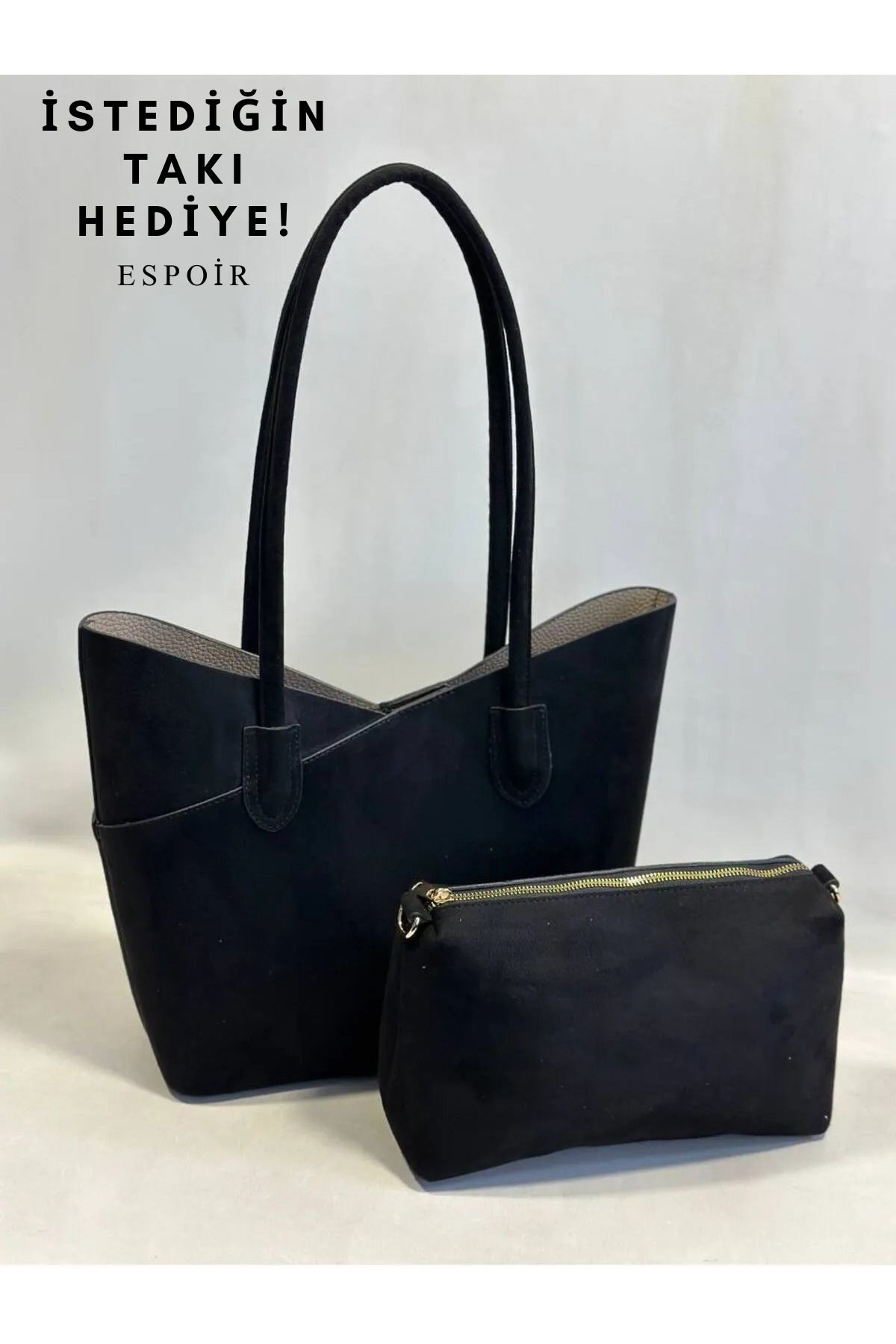 ESPOIR ACCESSORIES Süet Deri Velgrande Çanta