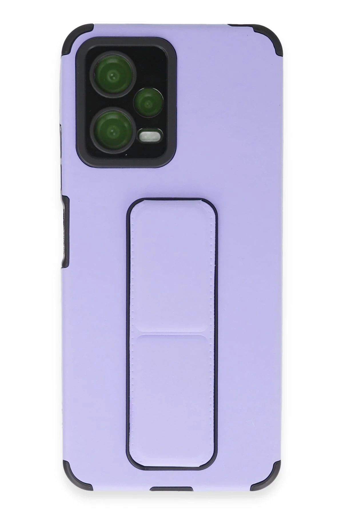 NewFace Xiaomi Poco X5 5G Kılıf Mega Standlı Silikon - Lila HNZRN