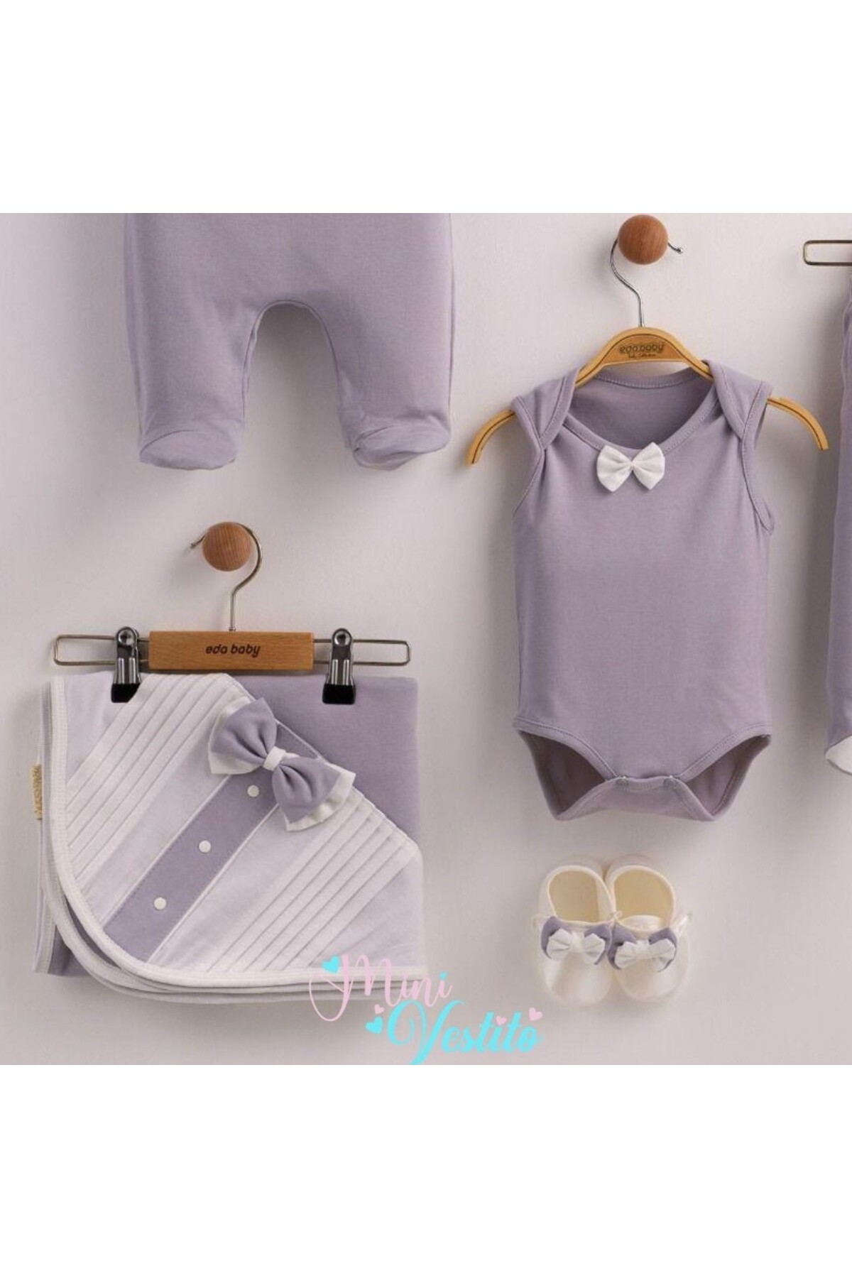 MiniVestito 🎩 "Minik Beyefendi" 10 Parça Erkek Bebek Hastane Çıkışı Takımı fotoğrafı 3 (önizleme)